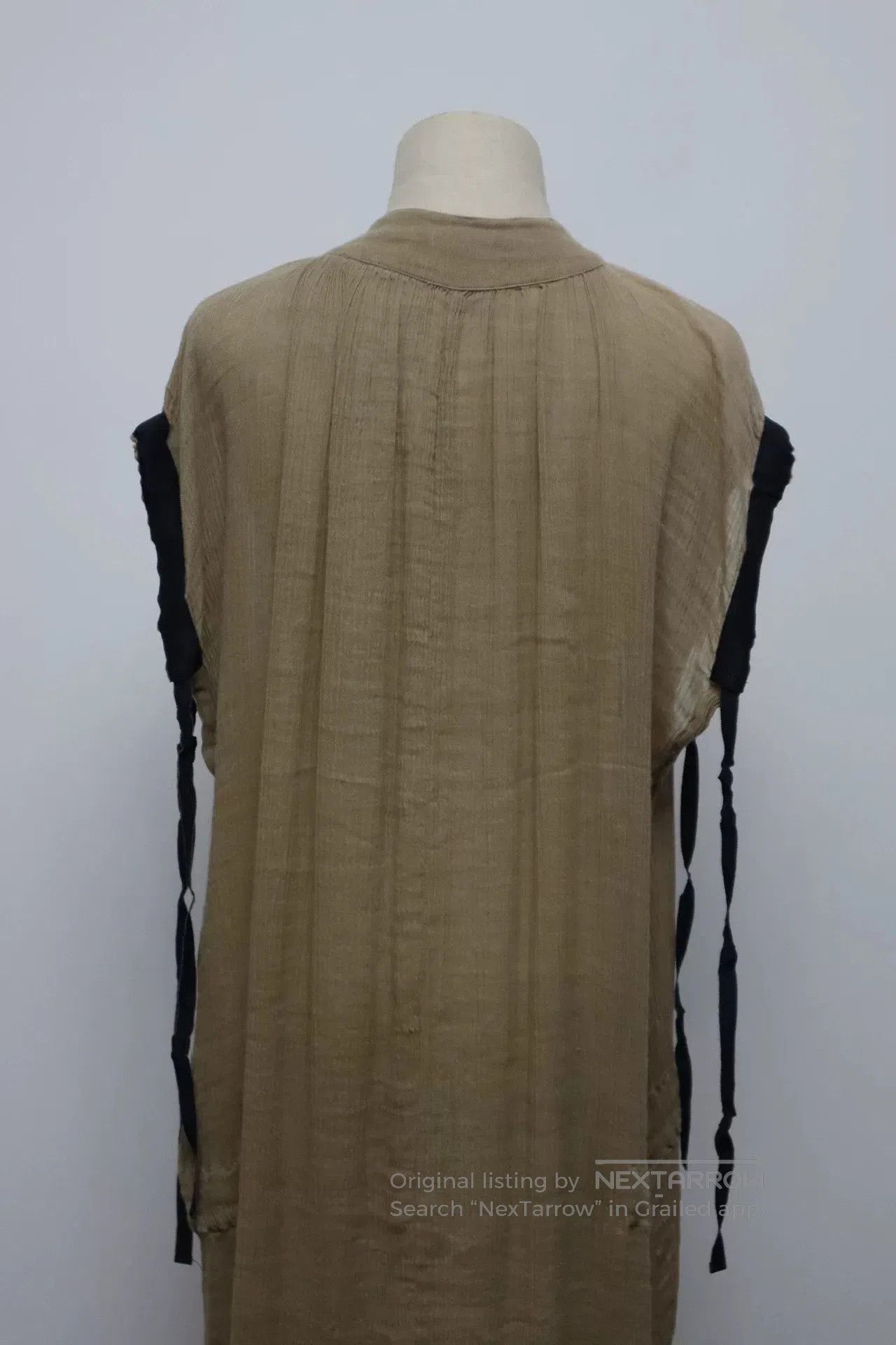 Ann Demeulemeester Ann Demeulemeester Bamboo Cotton Sleeveless Dress. Size S / US 4 / IT 40 - 4 Thumbnail