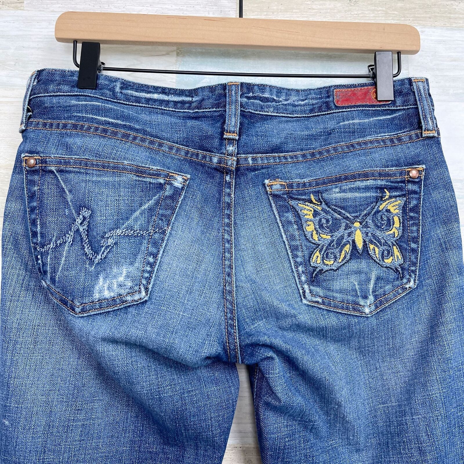 AG Adriano Goldschmied AG Adriano Goldschmied Low Rise Bootcut Jeans Dark Womens 28 Size 28" / US 6 / IT 42 - 5 Thumbnail