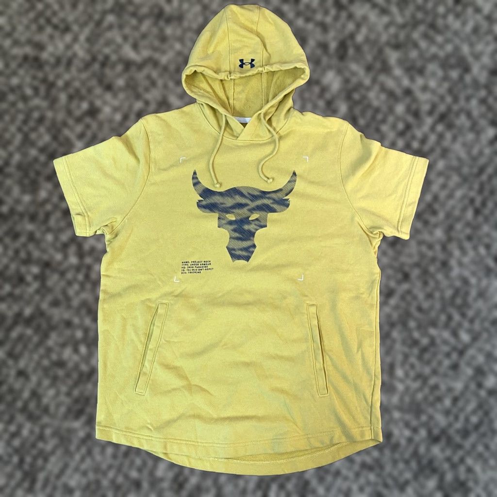 Under Armour Under Armour Project Rock Hoodie Large Short Sleeve Yellow Bull Logo Size US L / EU 52-54 / 3 - 1 Thumbnail