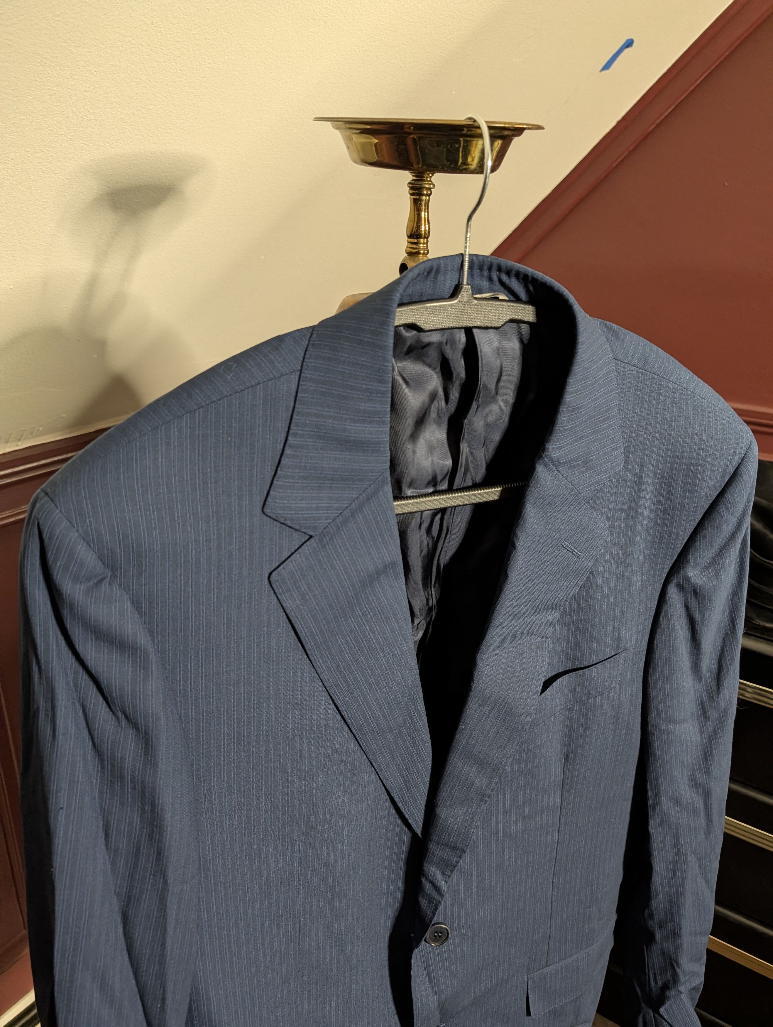 Canali "Impeccabile" blue striped made in Italy jacket 40R Size 40R - 2 Thumbnail