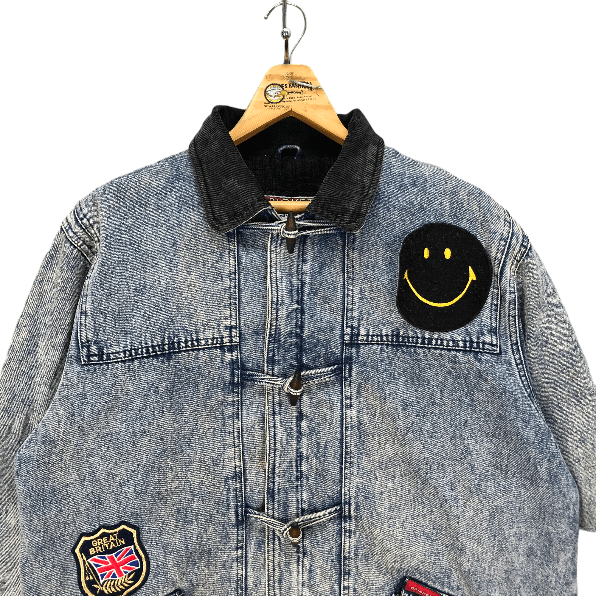 Japanese Brand RARE🔥 CRICKET Washed Denim Duffle Coat #4884-37 Size US XL / EU 56 / 4 - 2 Thumbnail