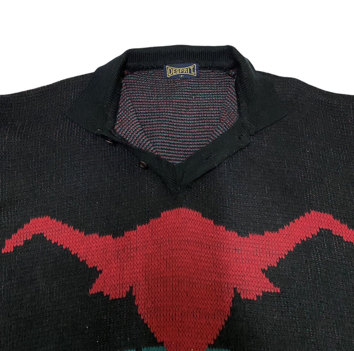 Cowboy Equipment × Vintage Desprit Texas Cowboy Screen Collar Knit (C4) Size US L / EU 52-54 / 3 - 4 Thumbnail