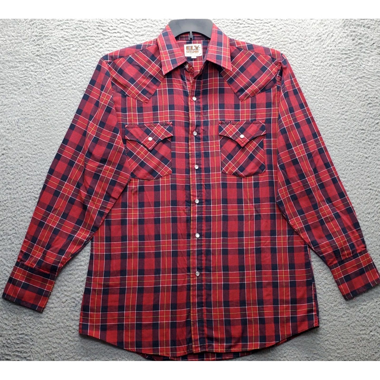 Vintage Ely Cattleman Western Shirt Mens M Multi Plaid Long Sleeve Pearl Snap Front EUC Size US M / EU 48-50 / 2 - 2 Thumbnail