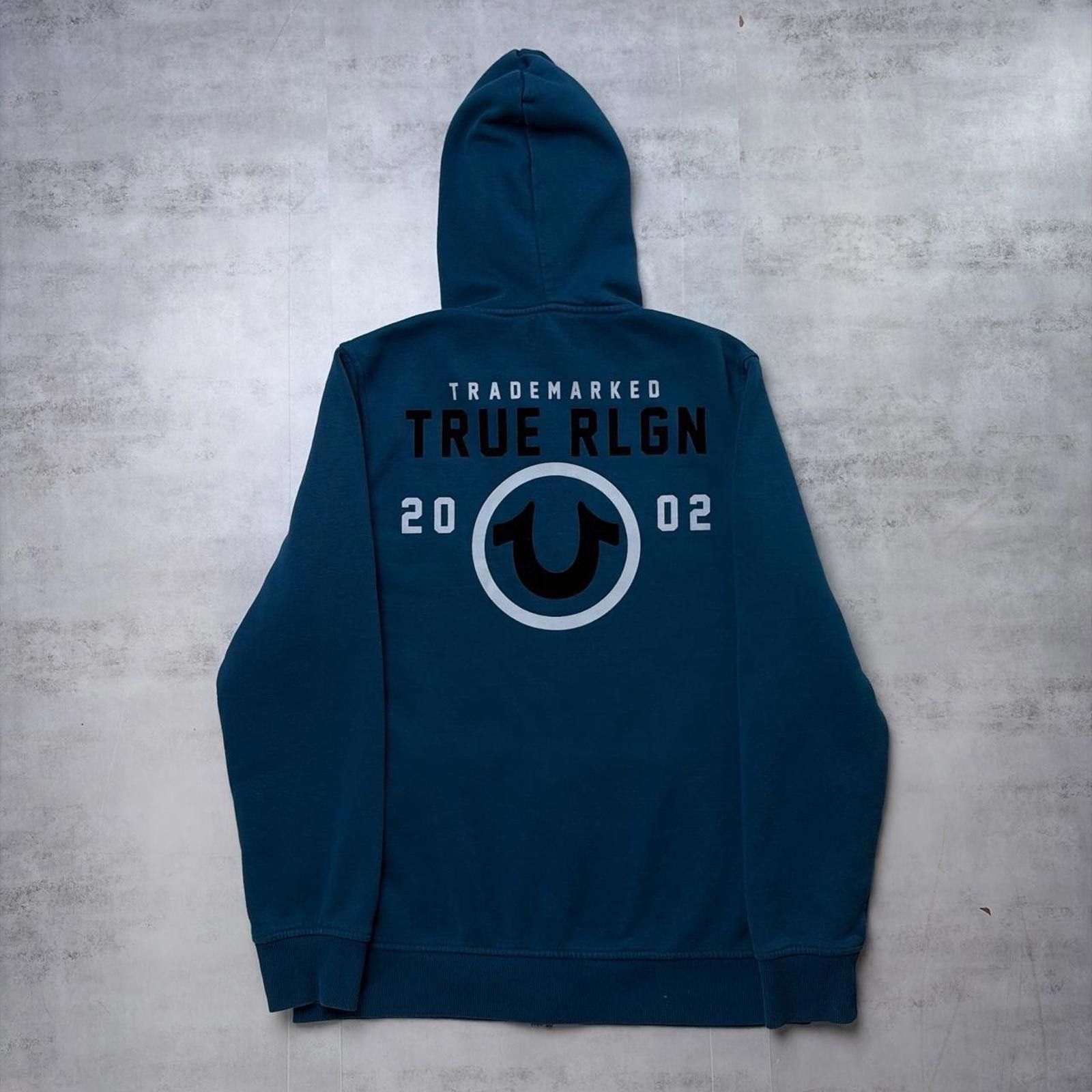 True Religion Y2K Blue True Religion Grunge Skater Zip Up Hoodie Size US M / EU 48-50 / 2 - 2 Thumbnail