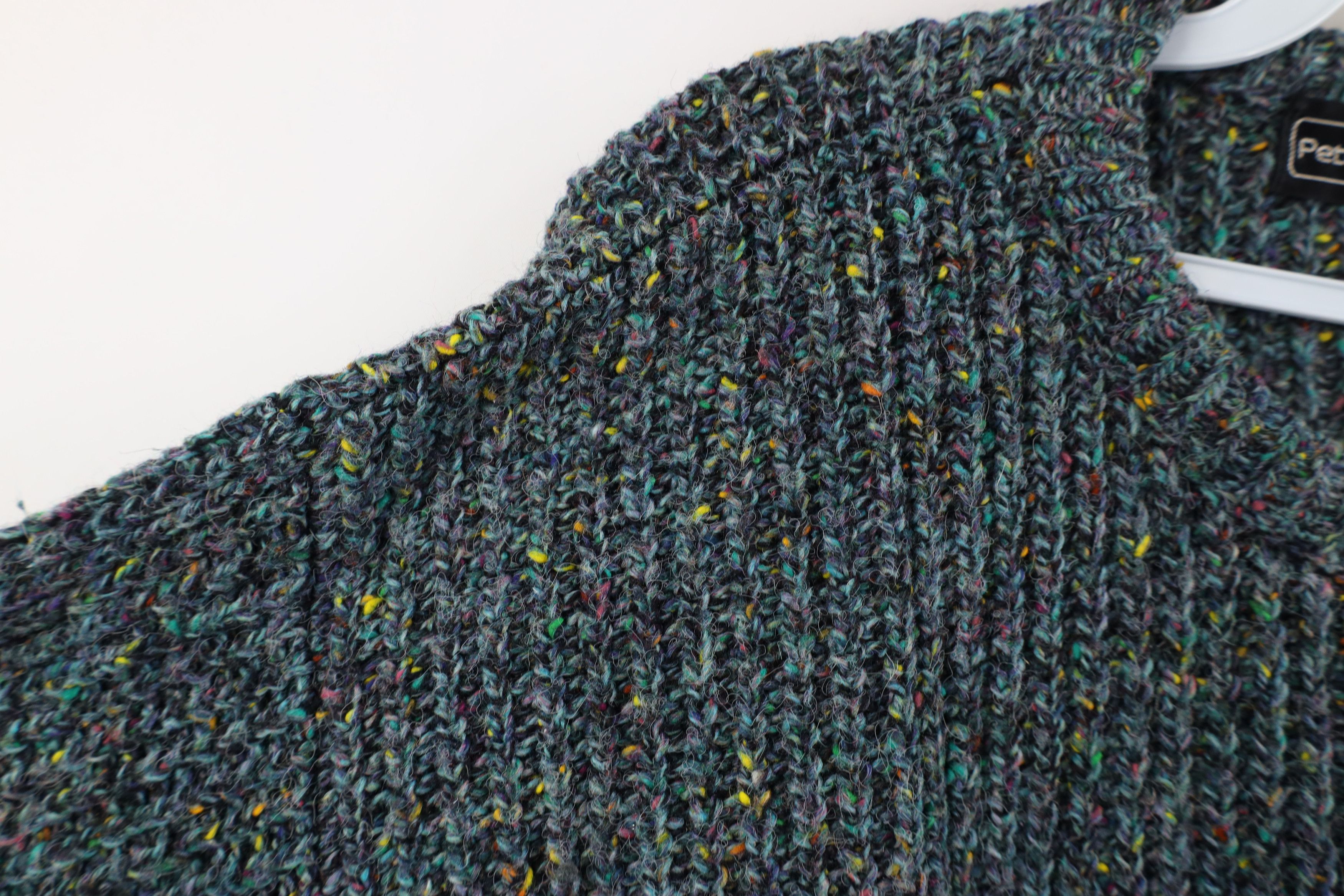 Vintage Vintage 90s Streetwear Ribbed Knit Rainbow Fleck Sweater Size US M / EU 48-50 / 2 - 4 Thumbnail