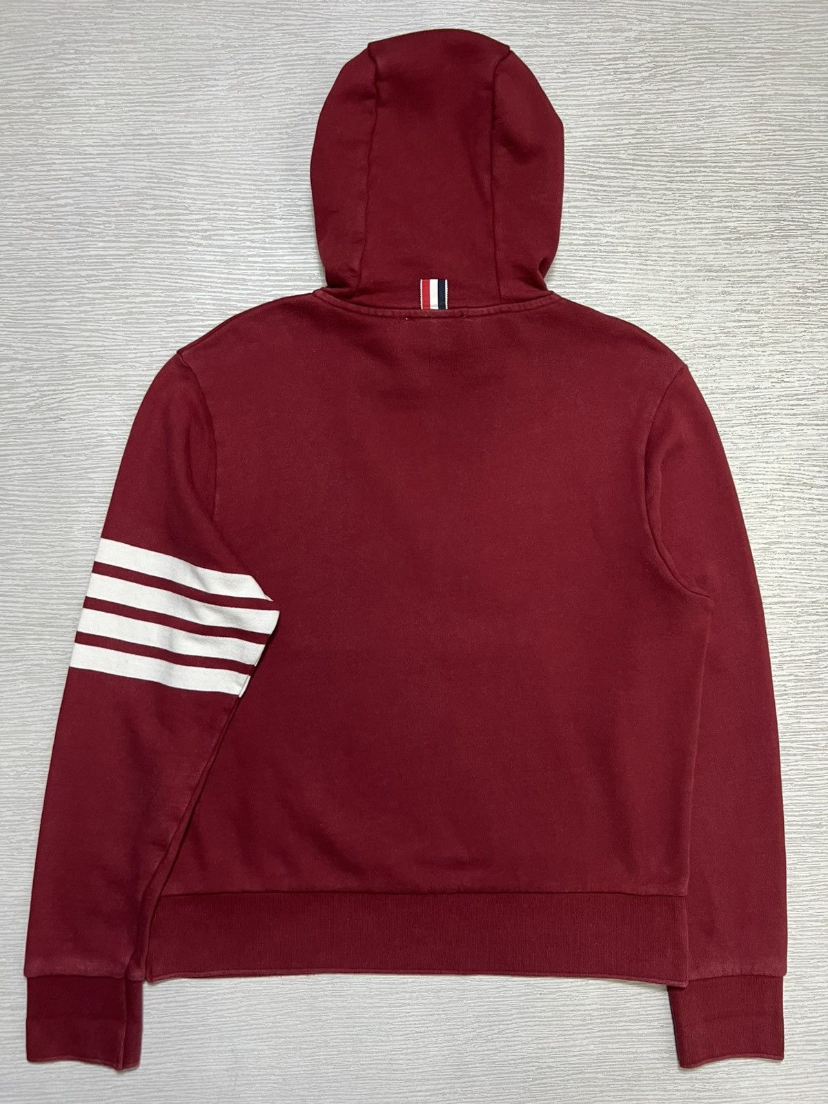 Thom Browne Thom Browne - 4 Bar Striped Loopback Cotton Jersey Hoodie Size US M / EU 48-50 / 2 - 4 Thumbnail