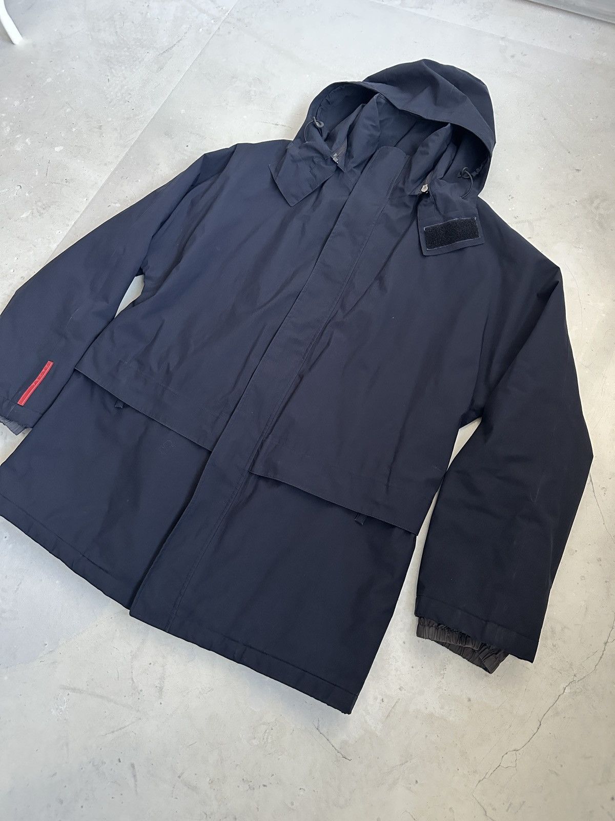 Goretex Prada Gore Tex raincoat SGV7A gorpcore y2k drill red tab Size US L / EU 52-54 / 3 - 3 Thumbnail