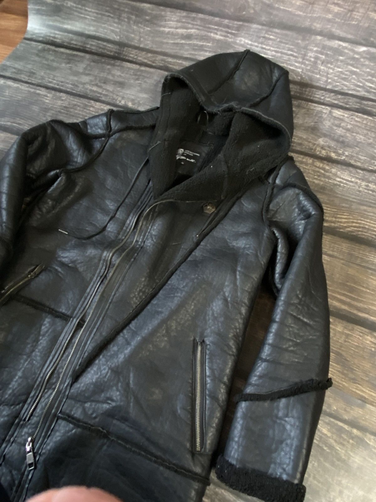Diesel Diesel Asymmetrical Zip Leather Coat Jacket Size US XL / EU 56 / 4 - 7 Thumbnail