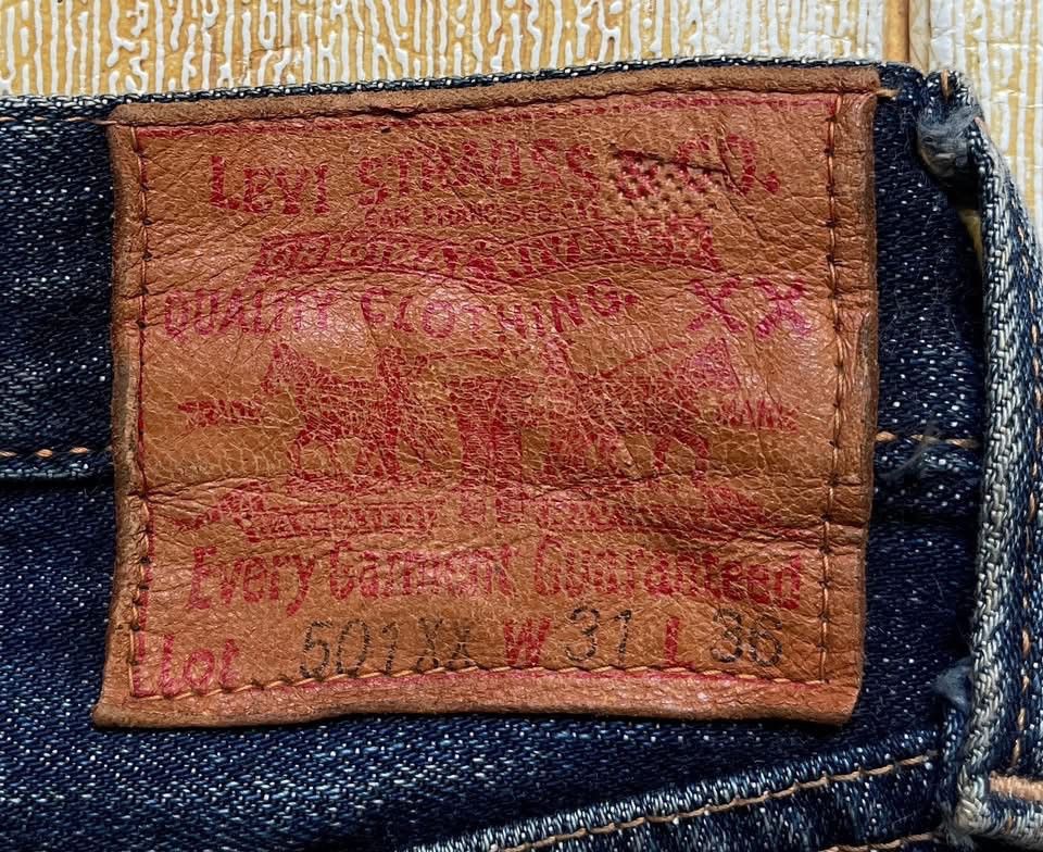 Levi's Vintage Clothing Vintage 90s Levis 501xx Lvc Rework Leather Selvedge jeans Size US 30 / EU 46 - 6 Thumbnail