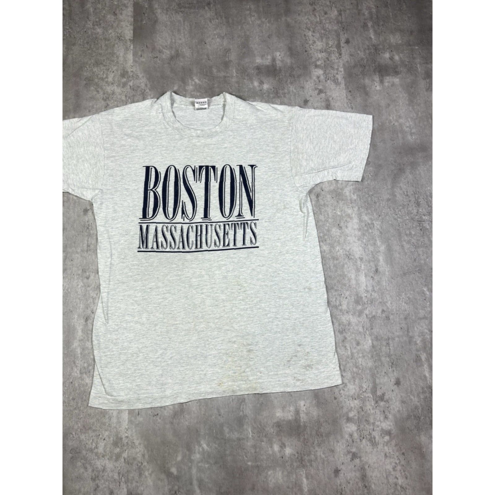 Vintage VINTAGE 90s Boston Massachusetts Graphic Print T-Shirt M & M Shirt Mens Gray Cotton Crew Neck Short Sleeve Size M 90s USA City Size US M / EU 48-50 / 2 - 3 Thumbnail