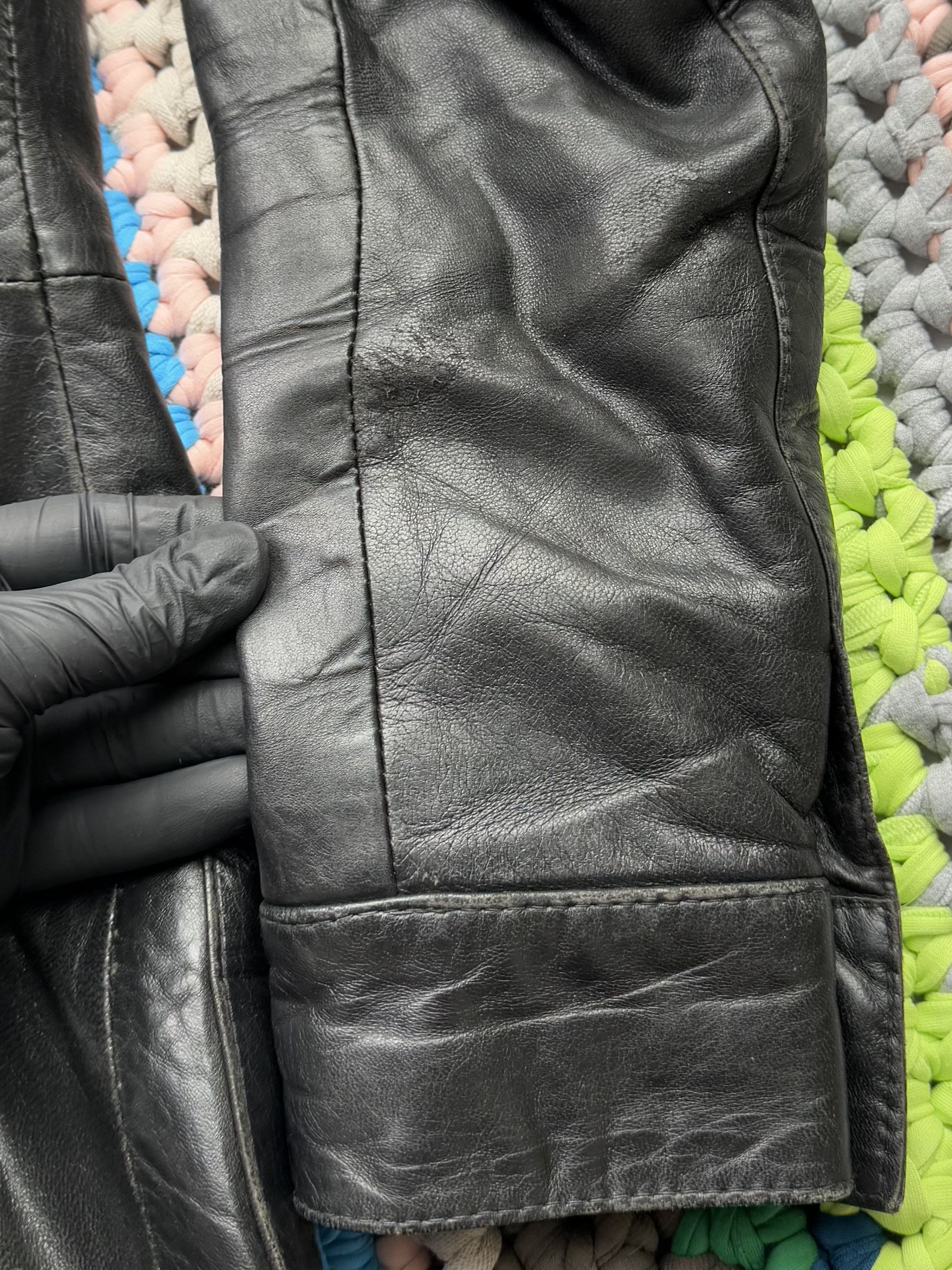 Vintage Vintage Leather Coat With Real Fur Details (V215)(D15) Size S / US 4 / IT 40 - 13 Thumbnail
