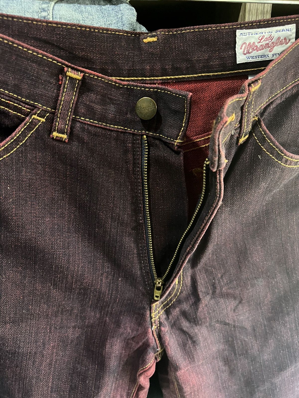 Wrangler 🔥Vintage Wrangler Western Style Two Tone Denim Size 27" / US 4 / IT 40 - 10 Thumbnail