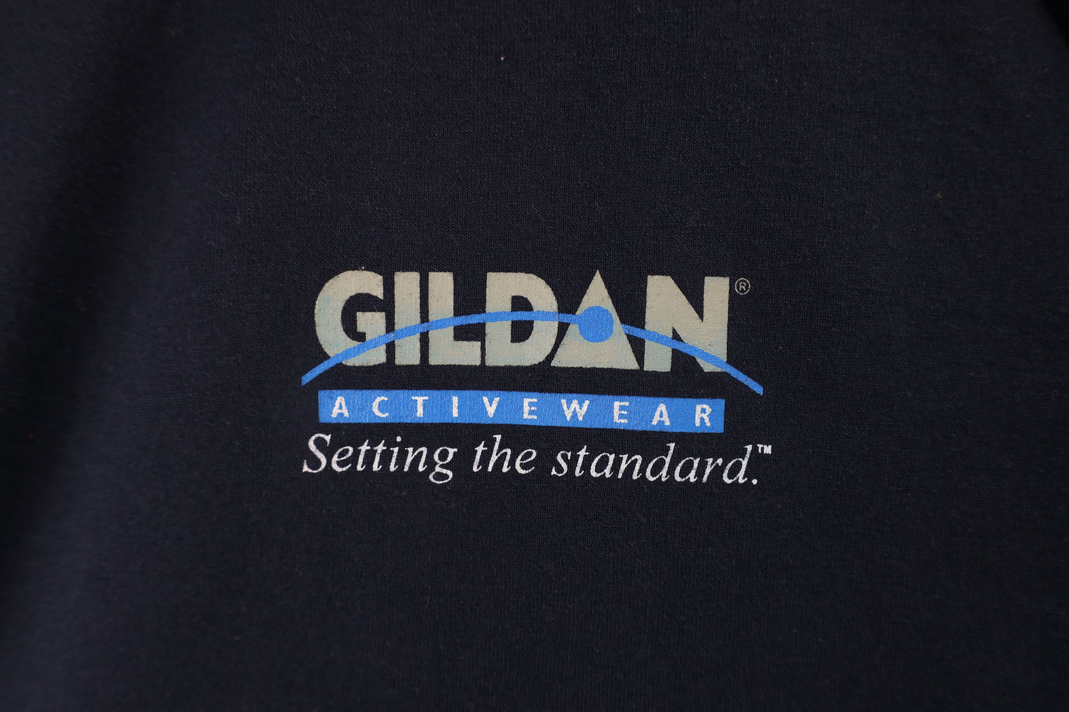Gildan × Vintage Vintage 90s Gildan Out Label Tag Short Sleeve T-Shirt Blue Size US XL / EU 56 / 4 - 4 Thumbnail