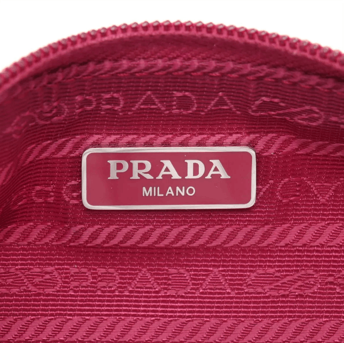Prada Tessuto Nylon Leather Wristlet Hot Pink Size ONE SIZE - 7 Thumbnail