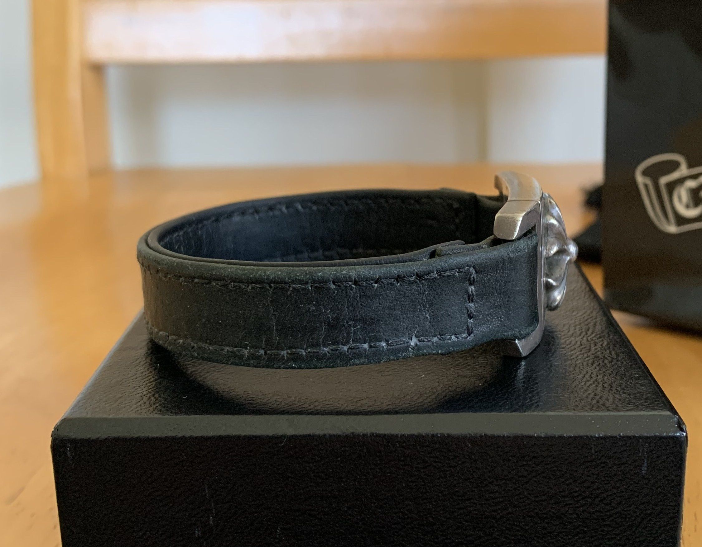 Chrome Hearts Chrome Hearts Leather Silver Cross Bracelet Size ONE SIZE - 3 Thumbnail