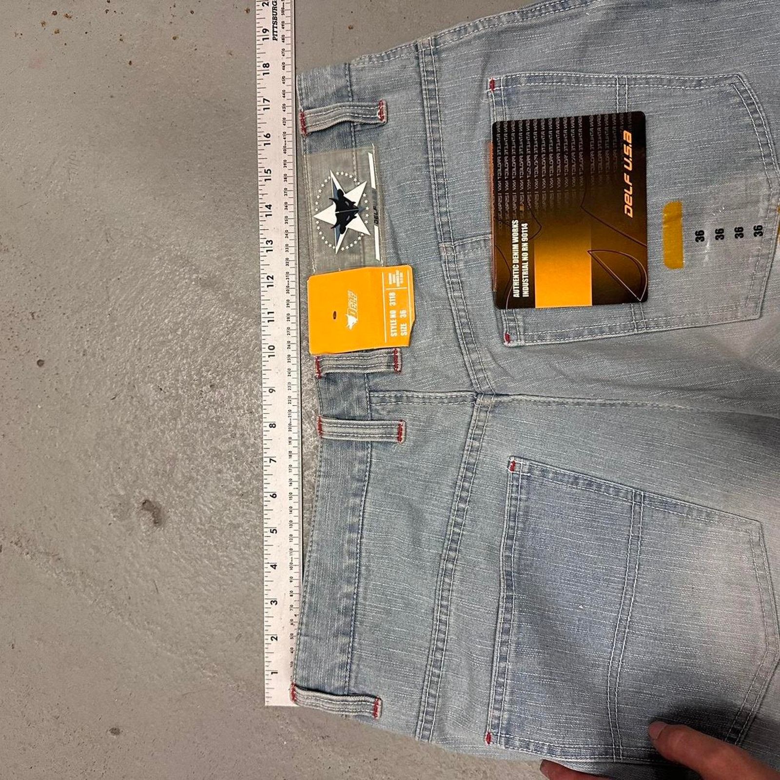 Vintage Vintage Baggy Y2k Urban Wide Leg DELF Shorts Blue Men Sz 36 Size US 36 / EU 52 - 5 Thumbnail