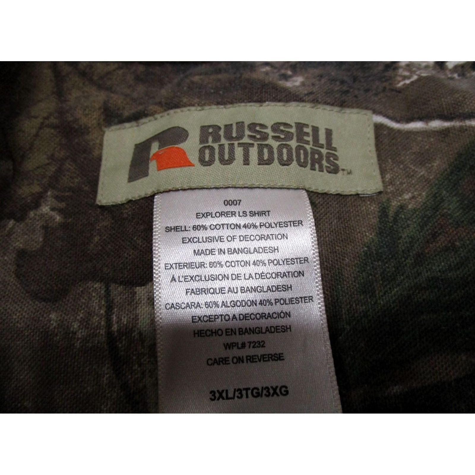 Realtree Russell Outdoors Realtree AP Camo Shirt Mens 3XL Button Up Long Sleeve Hunting Size US XXL / EU 58 / 5 - 3 Thumbnail