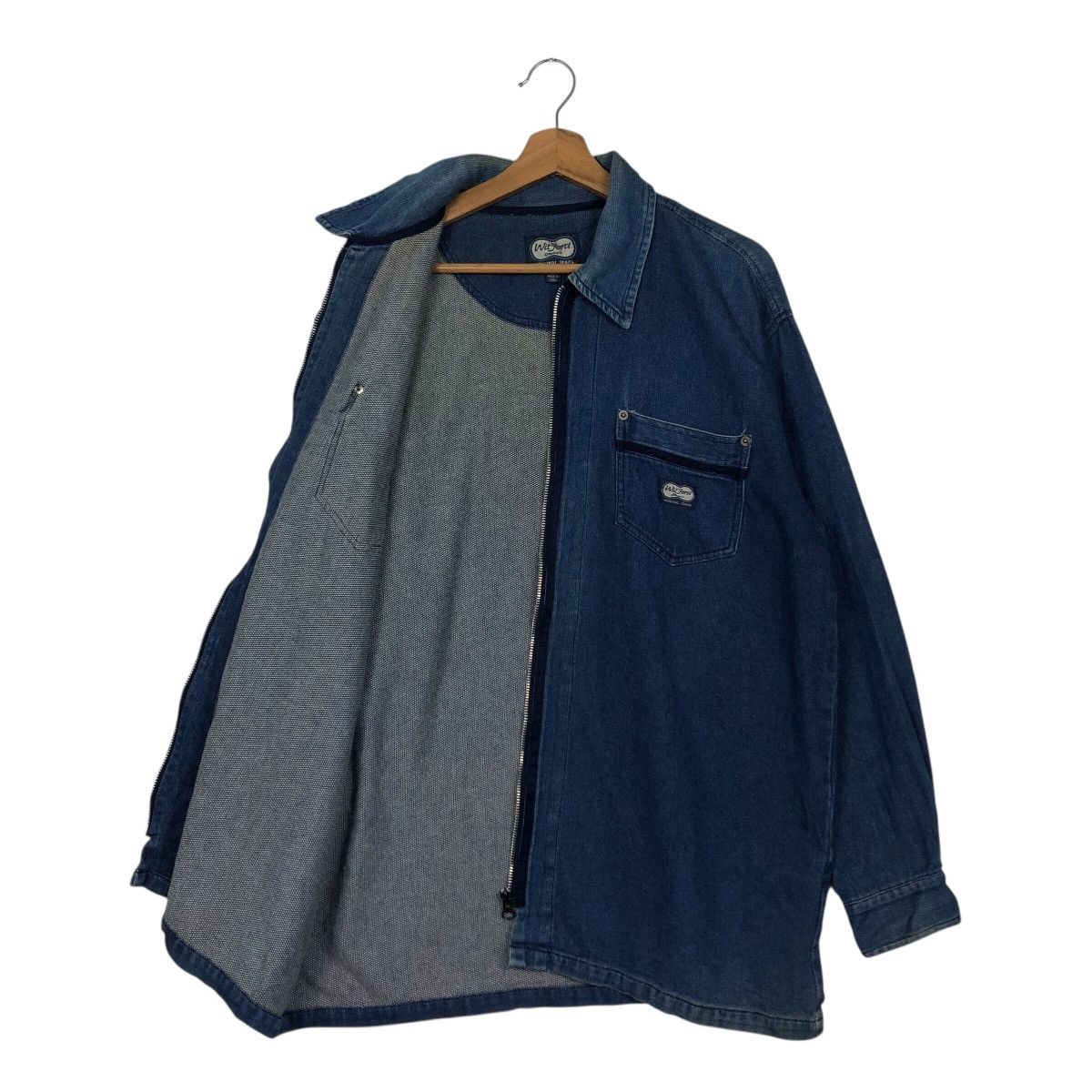 Japanese Brand Rare Witford Classic Oversized Denim Zip Shirt Jacket LL Size US L / EU 52-54 / 3 - 12 Thumbnail