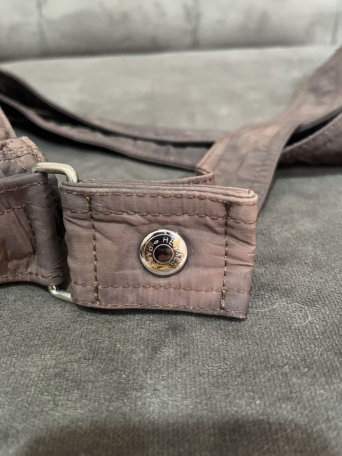 Hermes Auth HERMES Acapulco Bandouliere Shoulder Bag Nylon Brown Size ONE SIZE - 14 Thumbnail