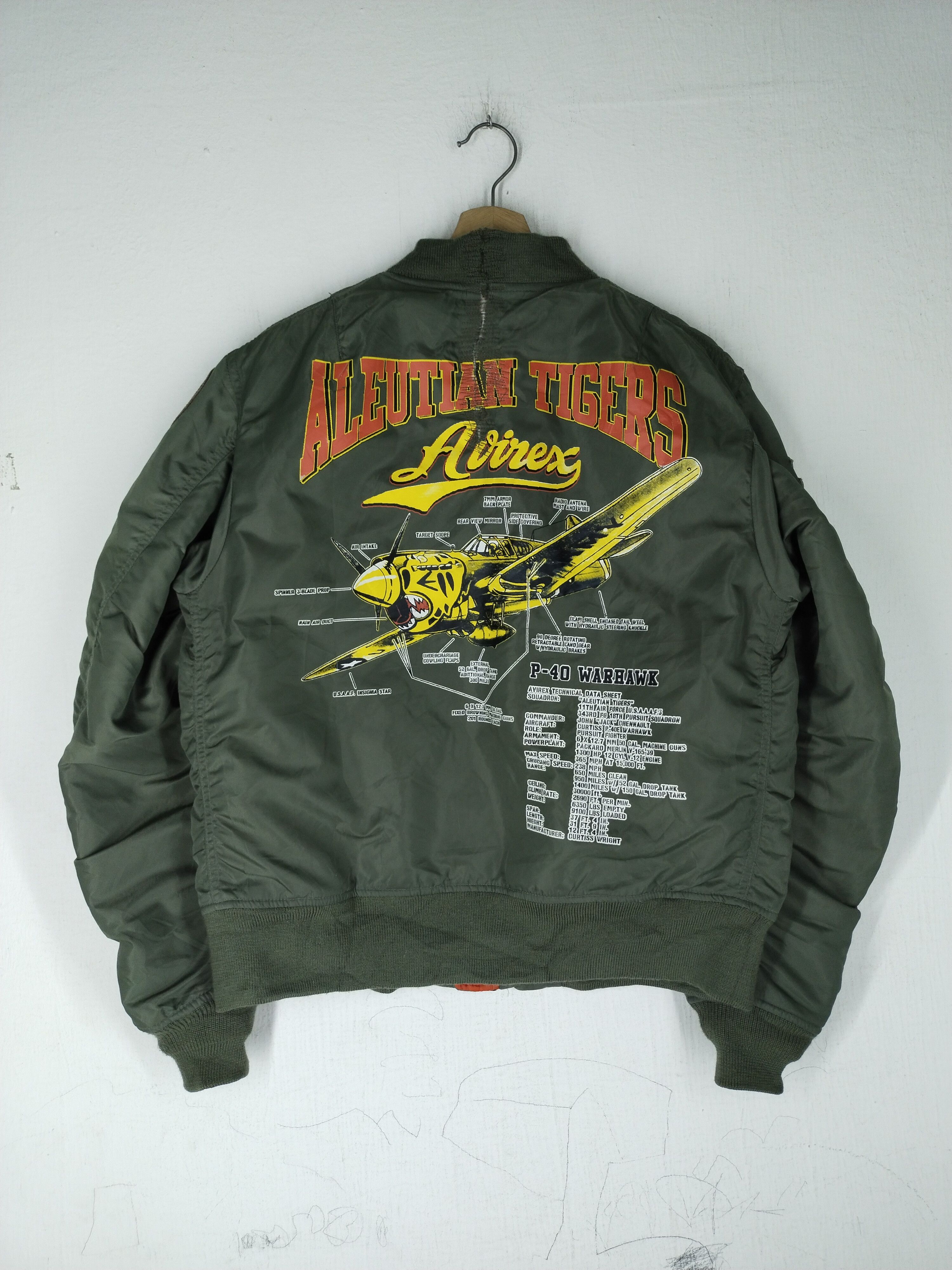 Avirex Avirex P-40 Warhawk Aleutian Tigers Bomber Jacket Size US L / EU 52-54 / 3 - 12 Thumbnail