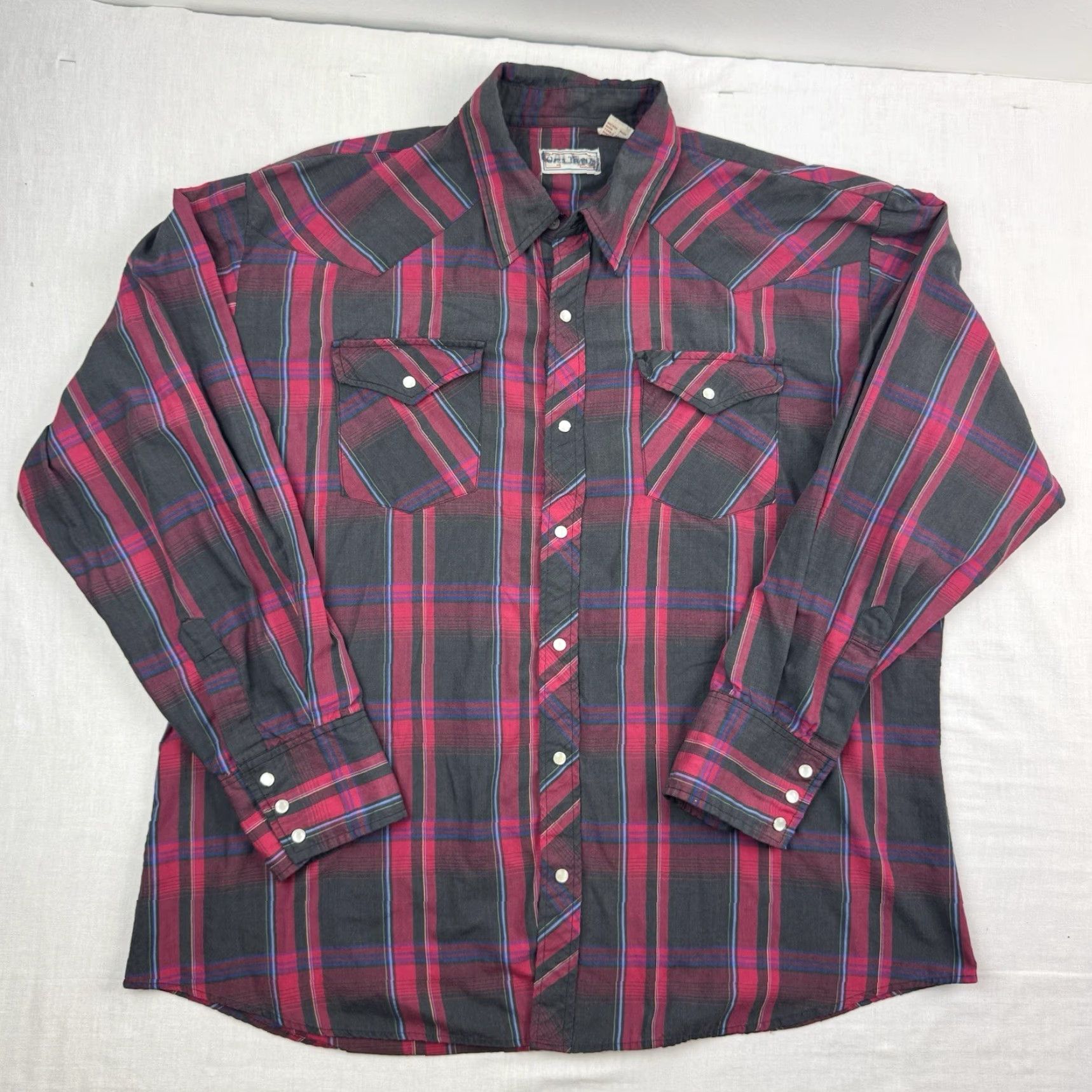 Rails VINTAGE Open Trails Shirt Western XL Red Plaid 90s Cowboy Mens XL Red Plaid Open Trails Shirt Limited Run Mens Size US XL / EU 56 / 4 - 2 Thumbnail