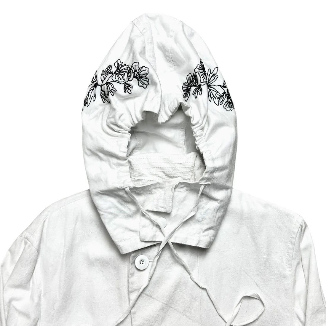 Ann Demeulemeester Ann Demeulemeester Hood Embroidered Field Jacket - SS14 Size US M / EU 48-50 / 2 - 6 Thumbnail