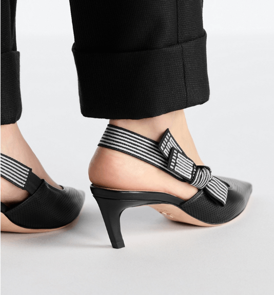 Dior o1w1db10426 KCV370 Toujours Slingback Pumps in Black Size US 7 / IT 37 - 6 Thumbnail