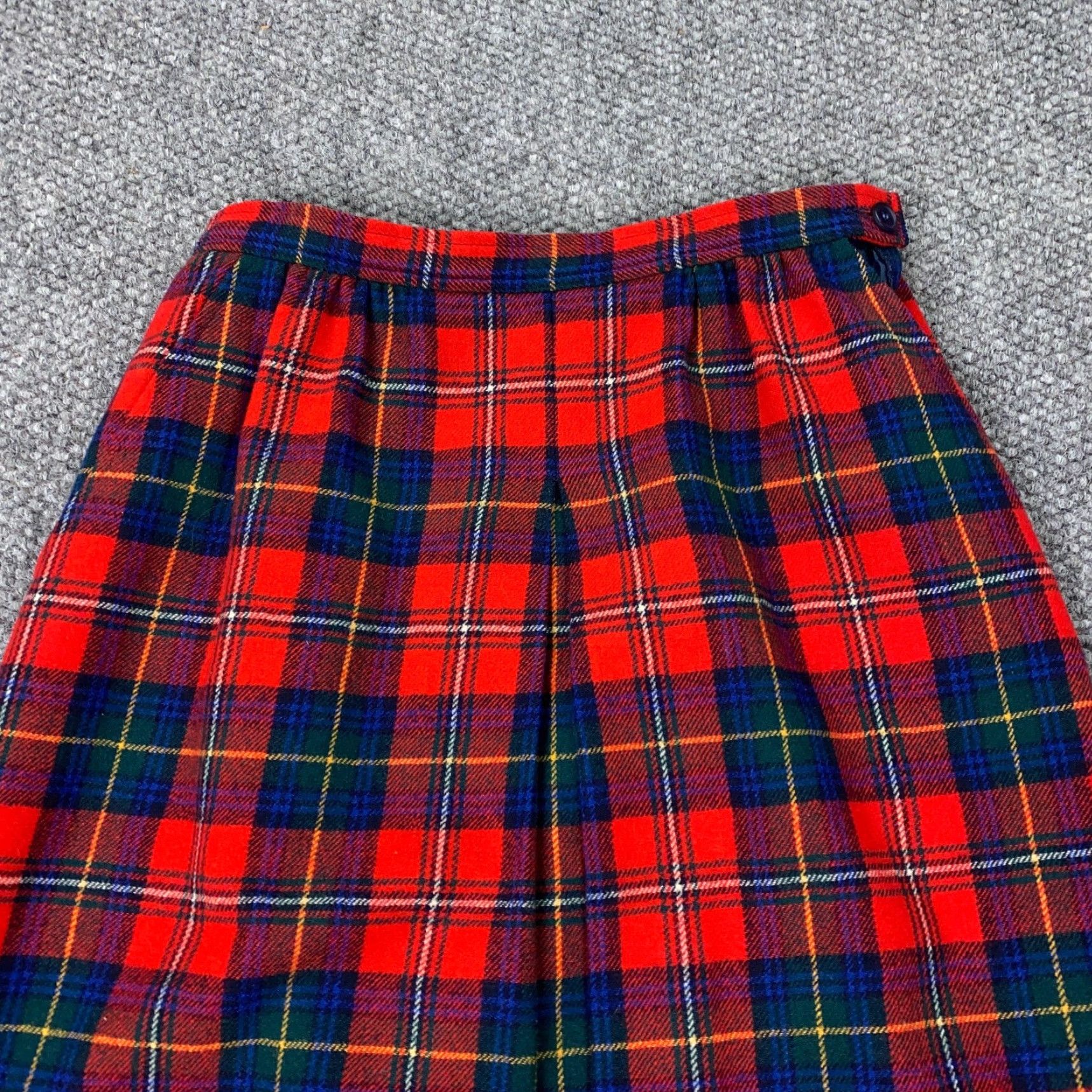 Pendleton VTG Pendelton Skirt Womens 26" Waist Boyd Tartan Plaid Wool Midi USA Lined Pockets Size 26" / US 2 / IT 38 - 2 Thumbnail