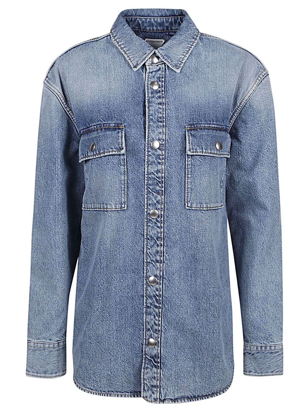 Bottega Veneta DENIM COTTON SHIRT Size S / US 4 / IT 40 - 1 Thumbnail