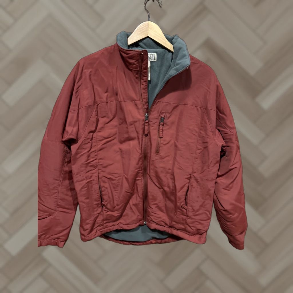 Vintage Duluth Trading Lined Jacket Men Medium Red Navy Full Zip Water Repellent Size US M / EU 48-50 / 2 - 1 Thumbnail