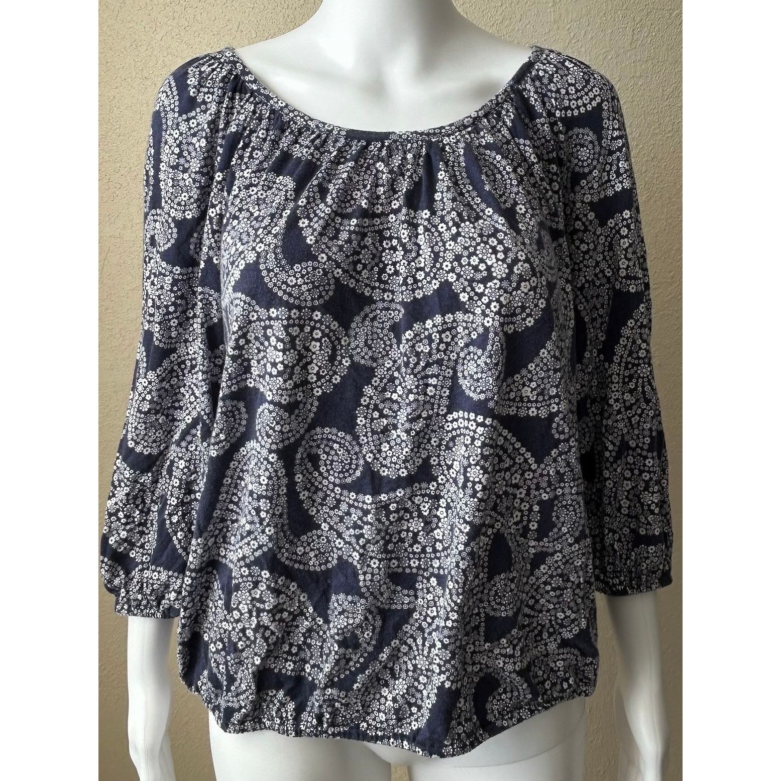 Other Michael Kors | Boho Floral Long Balloon Sleeve Top | Medium Size M / US 6-8 / IT 42-44 - 1 Thumbnail