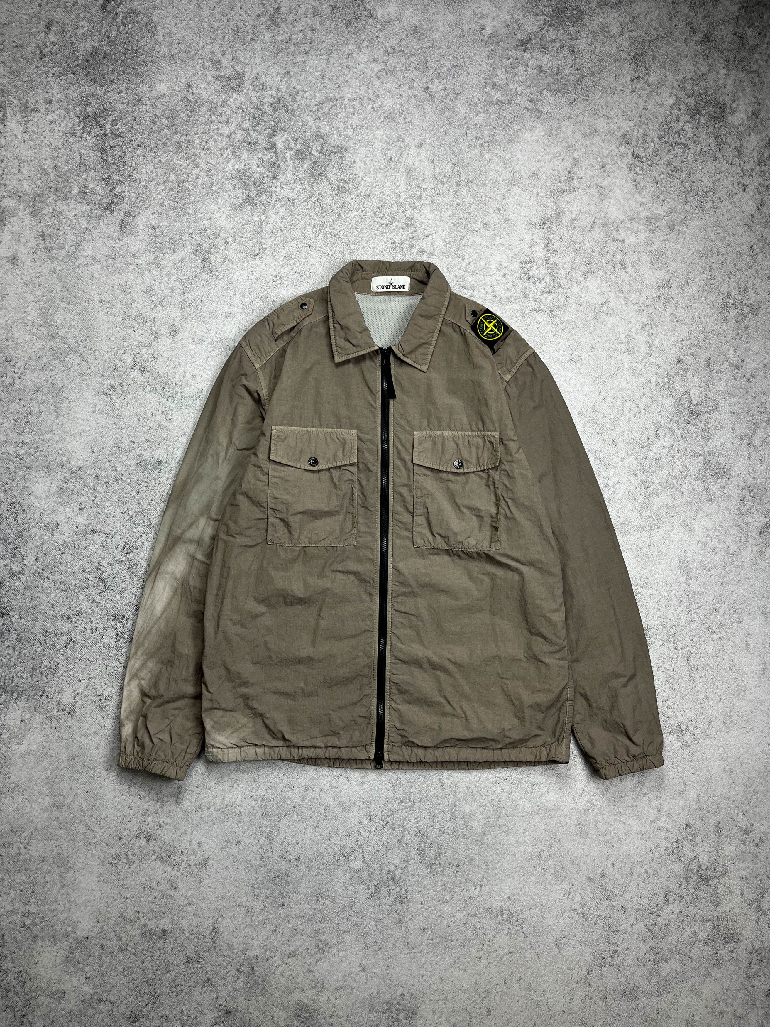 image of Stone Island Naslan Light Overshirt Jacket in Beige, Men's (Size XL)