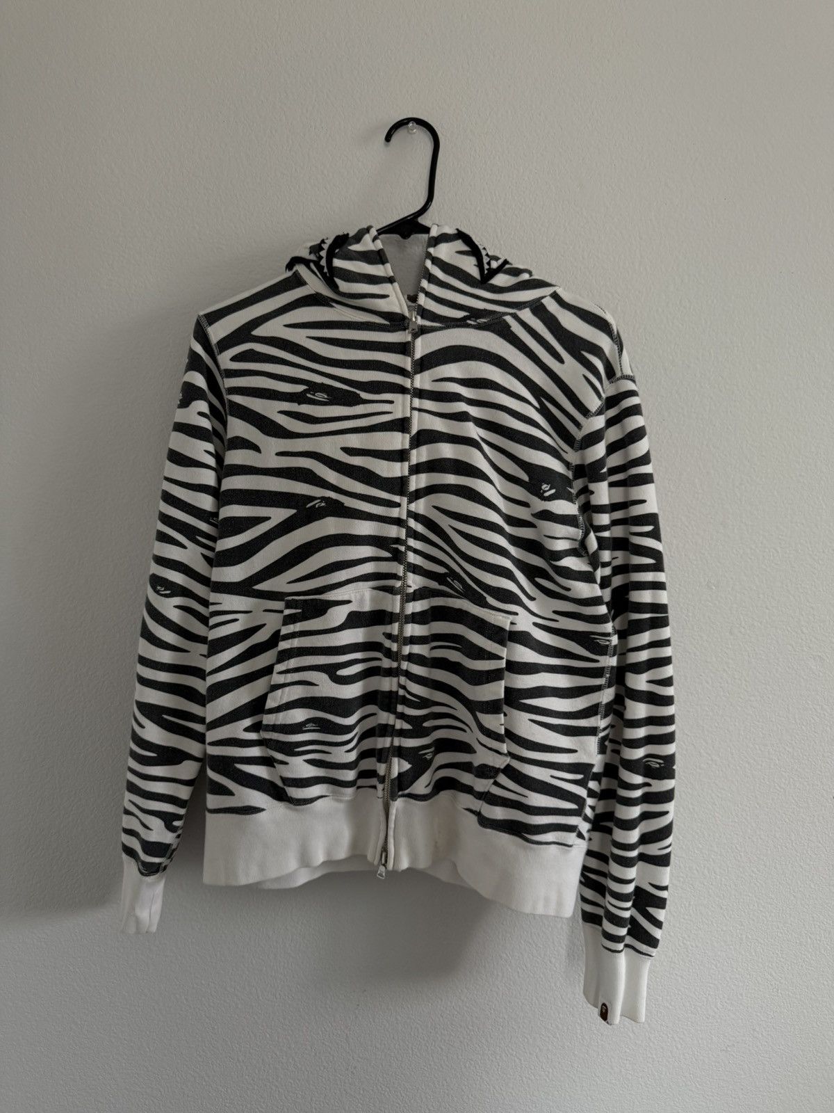 Bape Zebra Camo Shark Full Zip Hoodie Size US M / EU 48-50 / 2 - 5 Thumbnail
