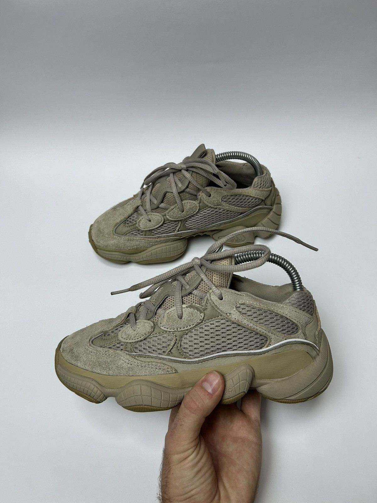 image of Adidas Yeezy 500 Blush Tan Beige Lightly Worn Size 36 Shoes in Grey, Men's