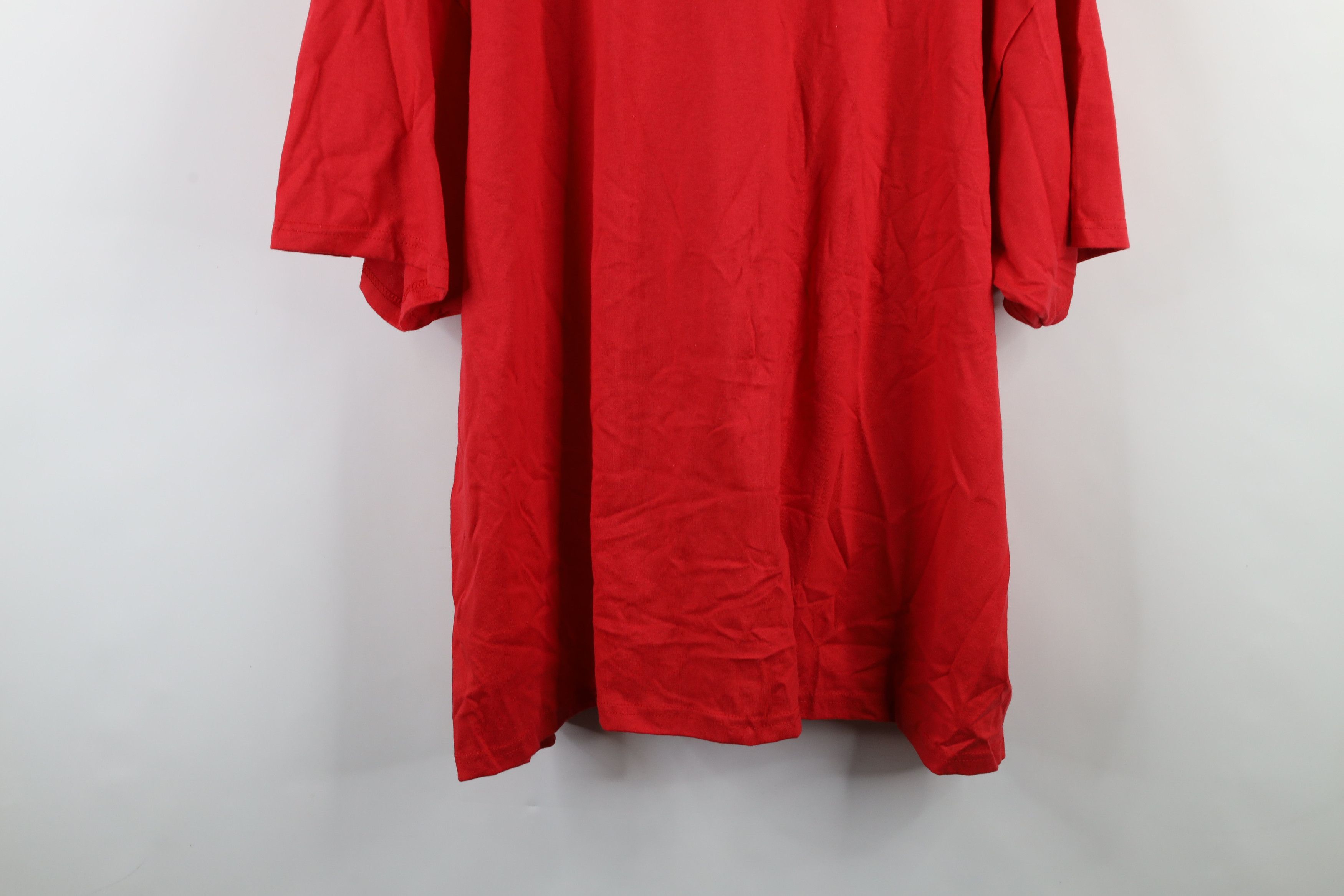 Hanes × Vintage Deadstock Vintage 90s Hanes Short Sleeve T-Shirt Red Size US XXL / EU 58 / 5 - 8 Thumbnail