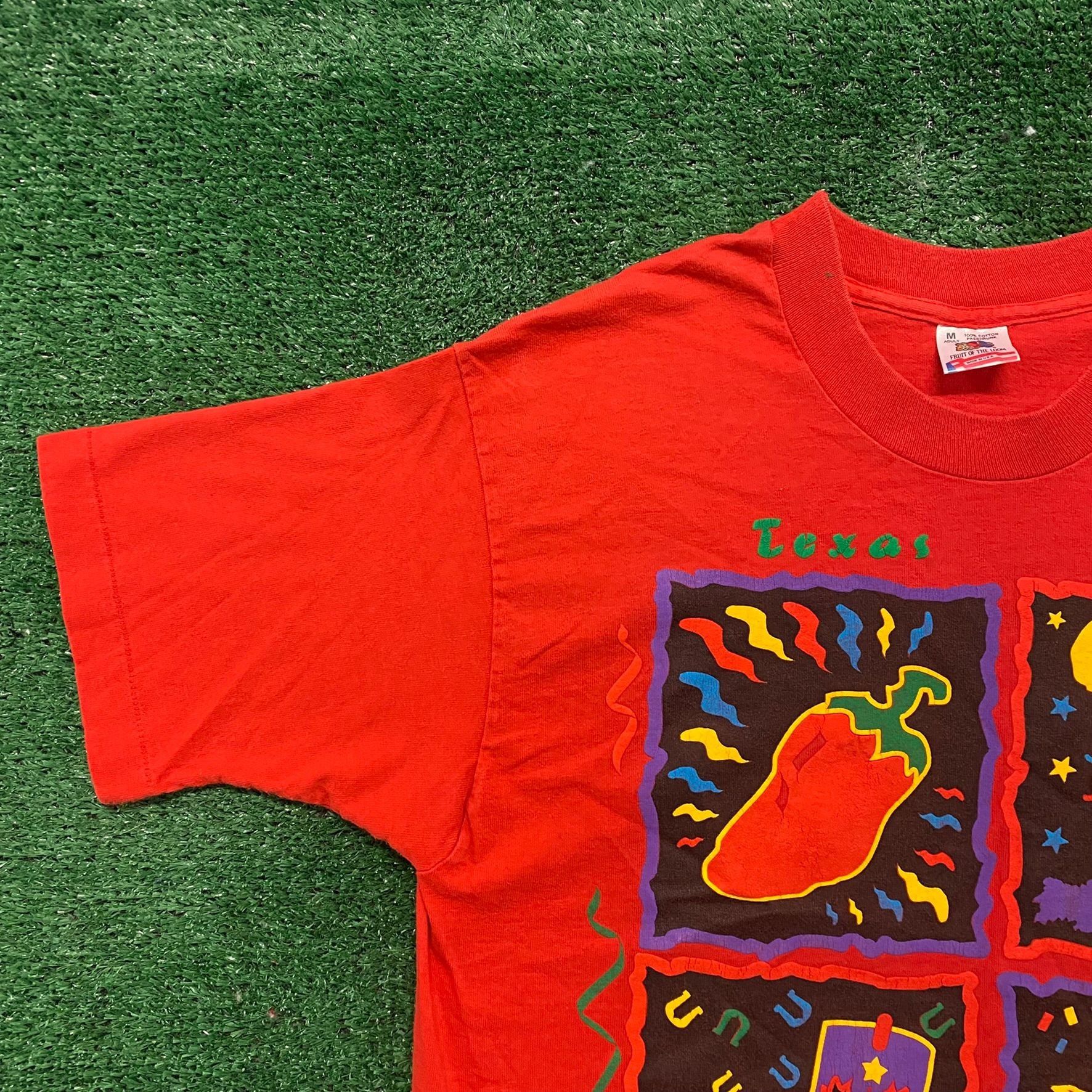 Fruit Of The Loom Vintage 90s Texas Pop Art Shirt Single Stitch Tourist Tee Size US M / EU 48-50 / 2 - 2 Thumbnail