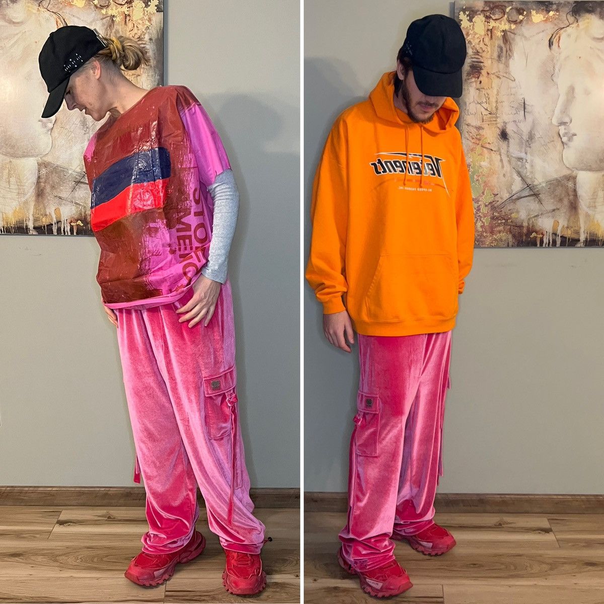 Hood By Air Hood by Air Pink Velour Cargo Pants FW21 Rare Mens M Velvet Size US 32 / EU 48 - 10 Thumbnail