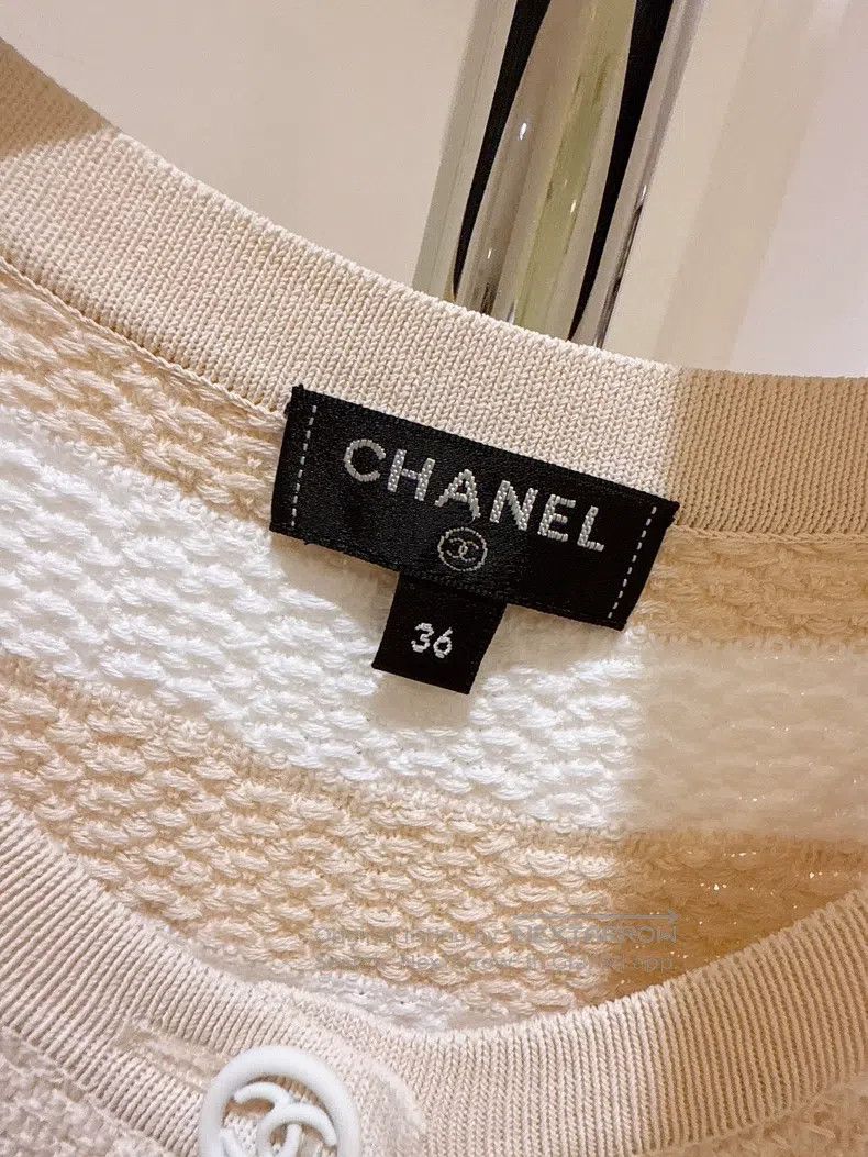 Chanel Chanel 19P Spring and Summer Preview Beige Striped Vest Dr Size XS / US 0-2 / IT 36-38 - 8 Thumbnail