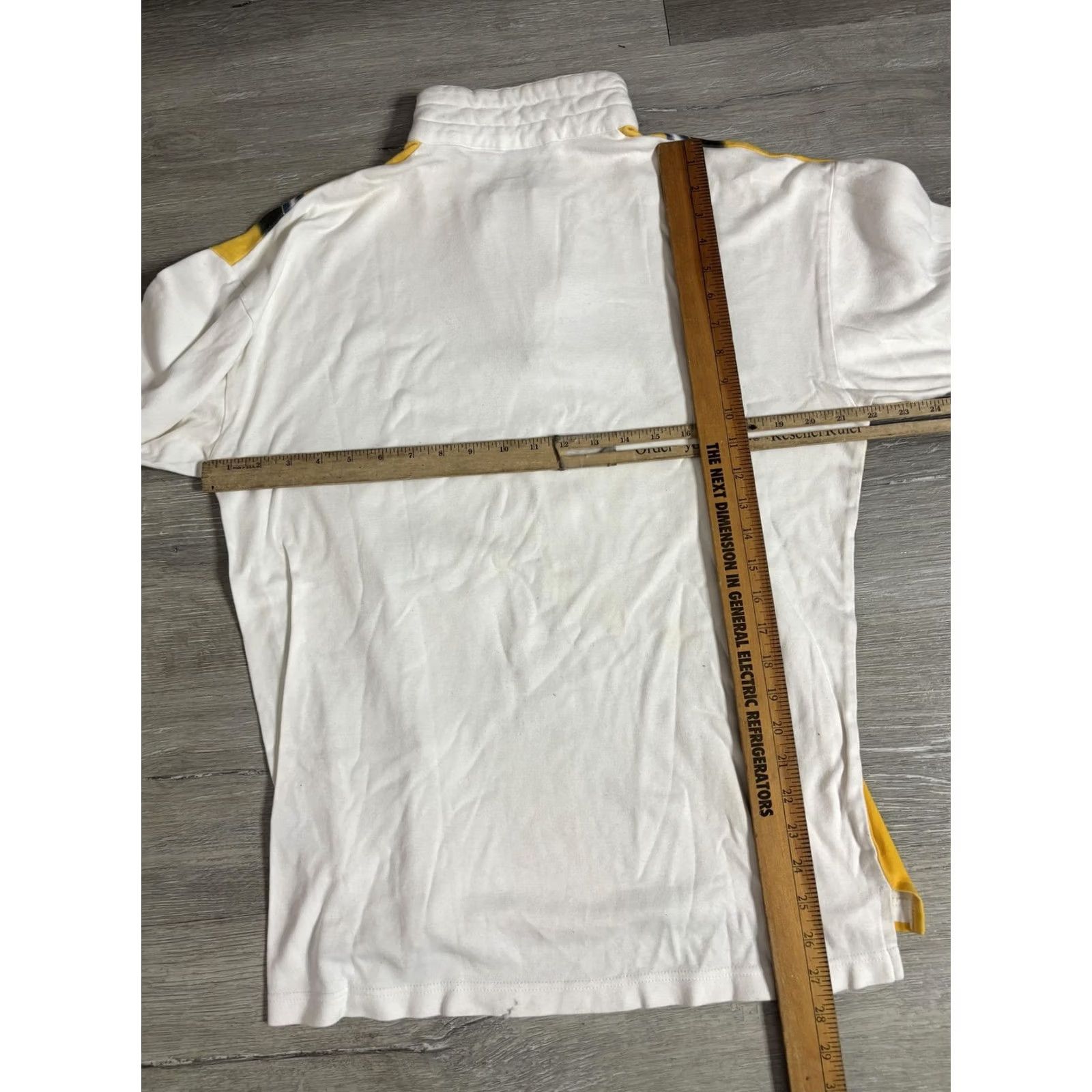 Spyder Spyder Shirt Mens L White Yellow 1/4 Zip Long Sleeve Ski Graphic Top Size US L / EU 52-54 / 3 - 5 Thumbnail