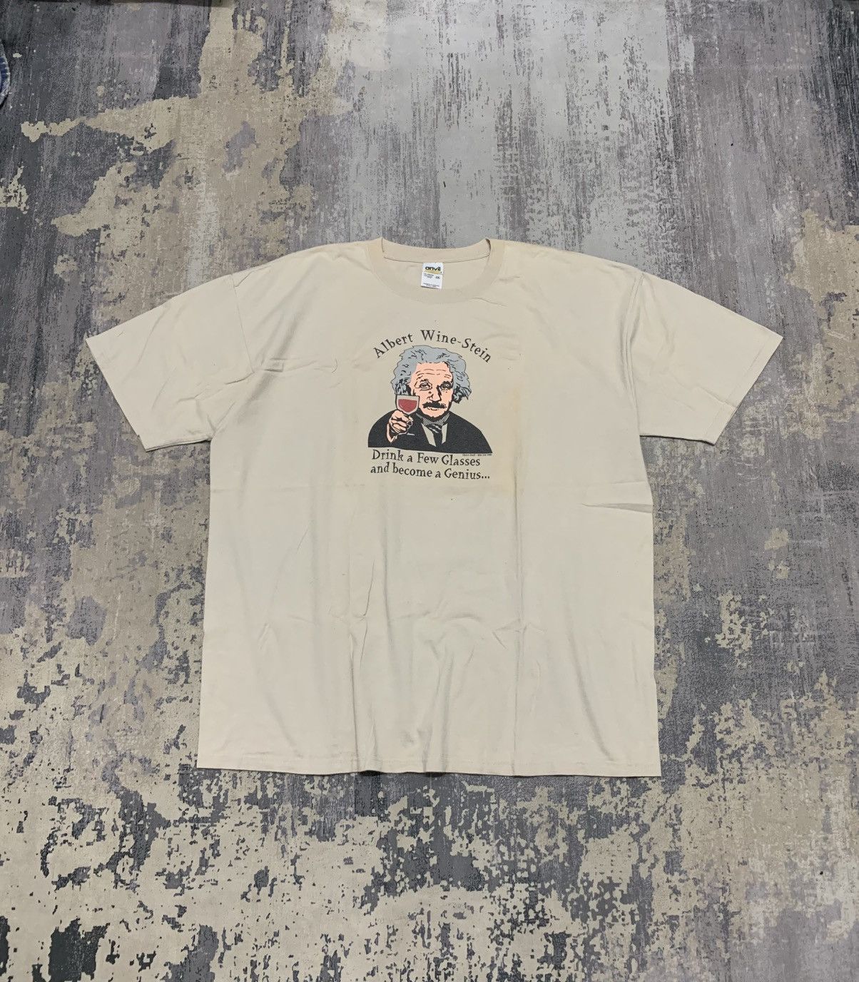 Vintage Vintage Albert Einstein Parody T Shirt XL Size US XXL / EU 58 / 5 - 1 Thumbnail