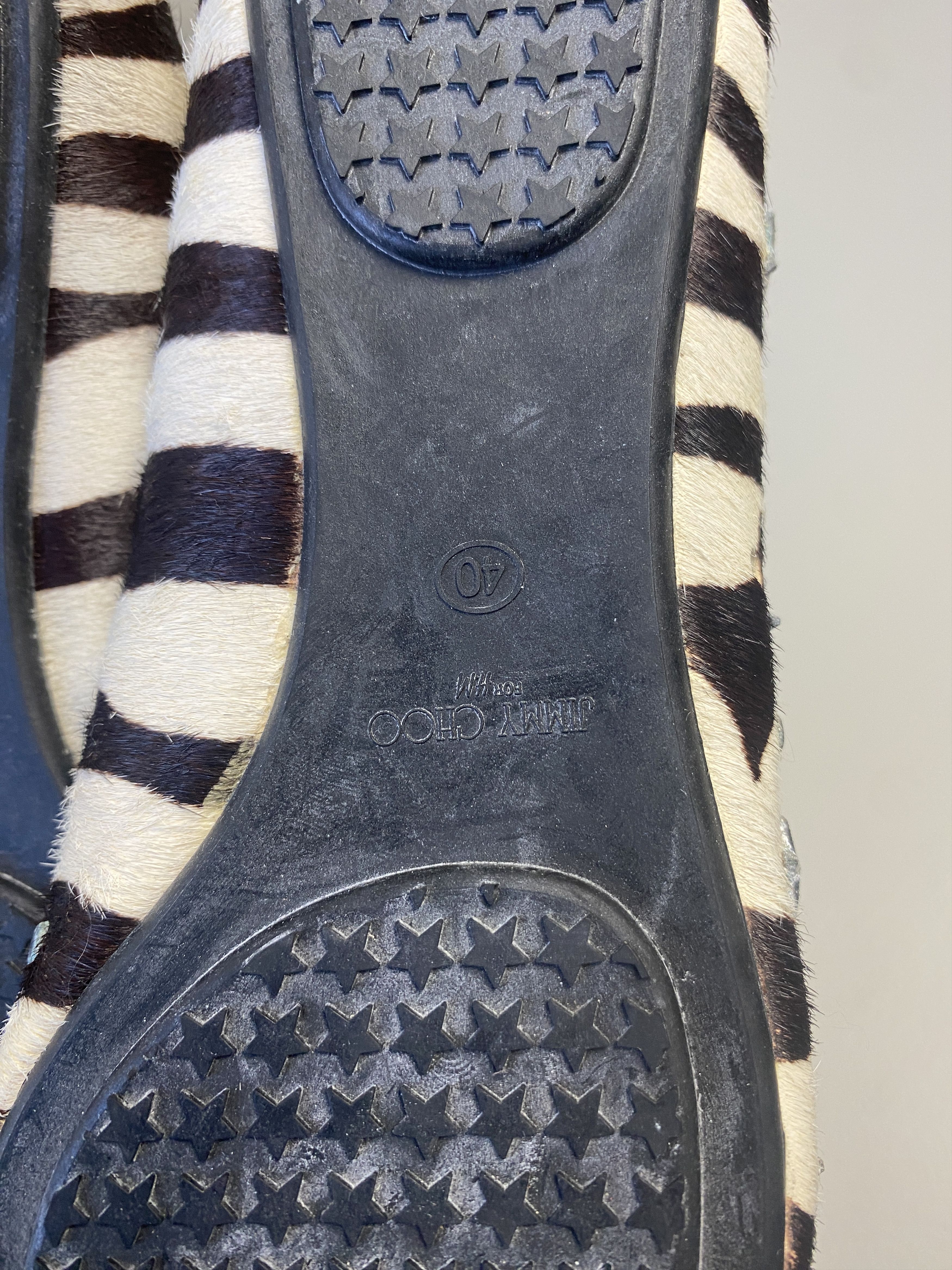 Jimmy Choo Jimmy Choo for H&M leather zebra print flats studded Size US 9 / IT 39 - 5 Thumbnail