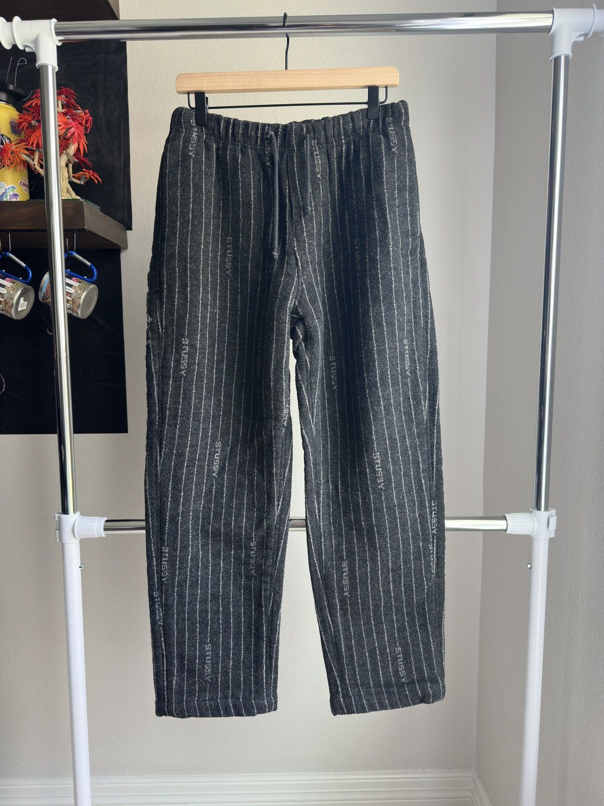 Nike x Stussy Wool Striped Pants Black