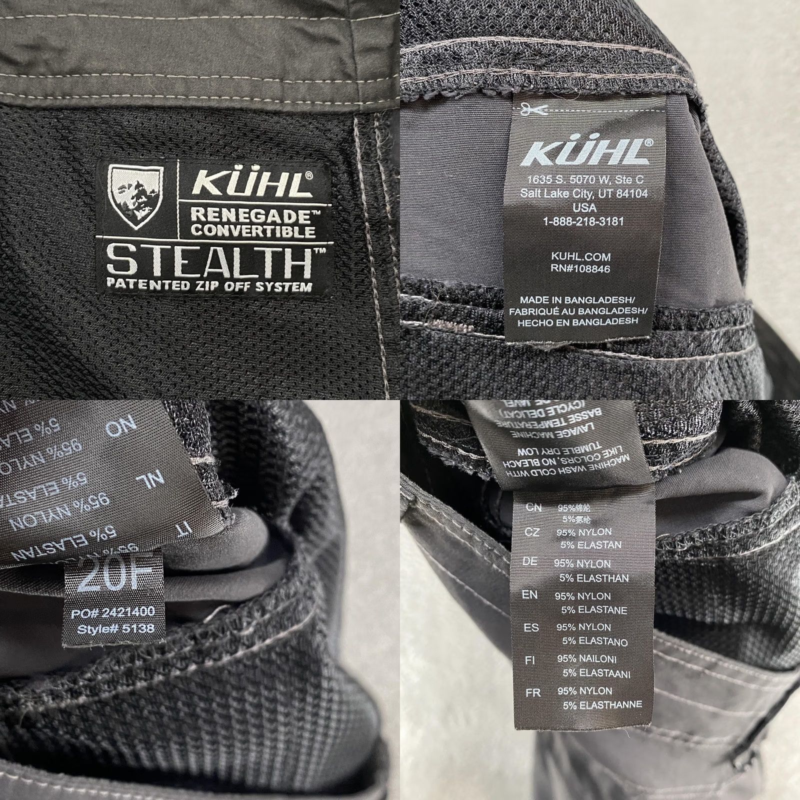 Vintage Kuhl Renegade Convertible Stealth Pants Mens 38x30 Black Hiking Zip Off Pants Mens 38 Regular Black Outdoor Hiking 30x38 Mens Mens Size US 38 / EU 54 - 9 Thumbnail