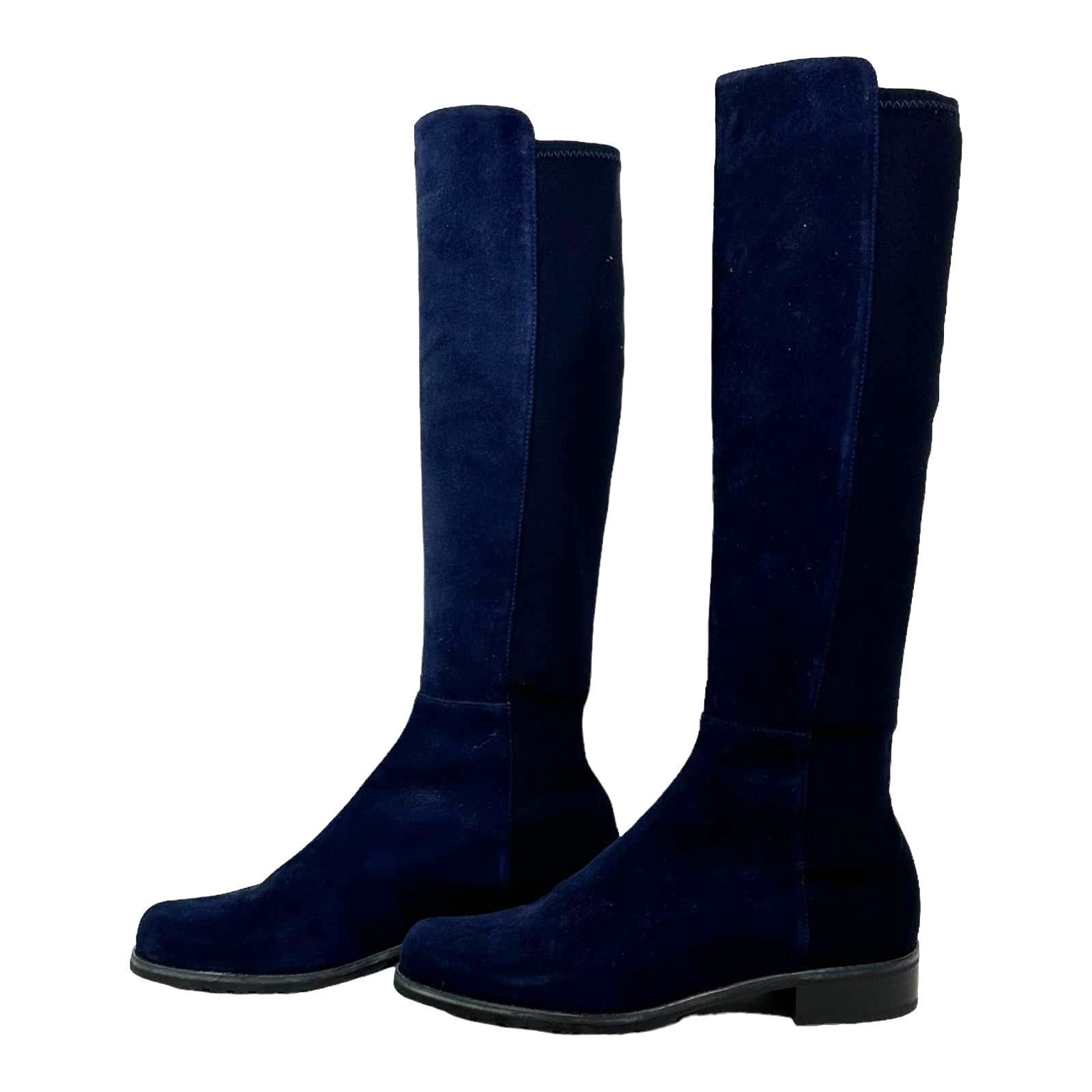 Stuart Weitzman Stuart Weitzman two tone leather knee length boots size 7M Size US 7 / IT 37 - 1 Thumbnail