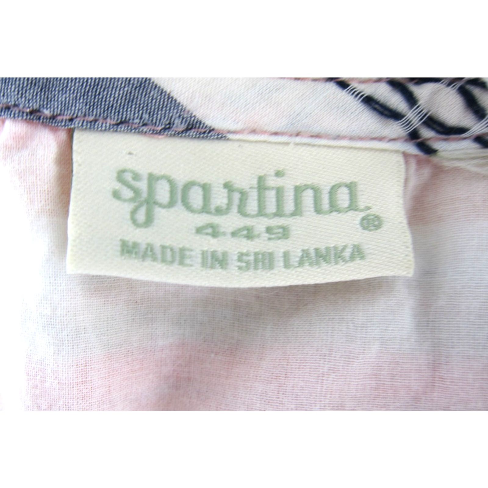 Pinko Spartina 449 Pink Blue Grey Stripe Fringe Cotton Sleeveless Tunic Shift Dress L Women's Maxi Shift Dress Knee Length Pullover Lined Size L / US 10 / IT 46 - 3 Thumbnail