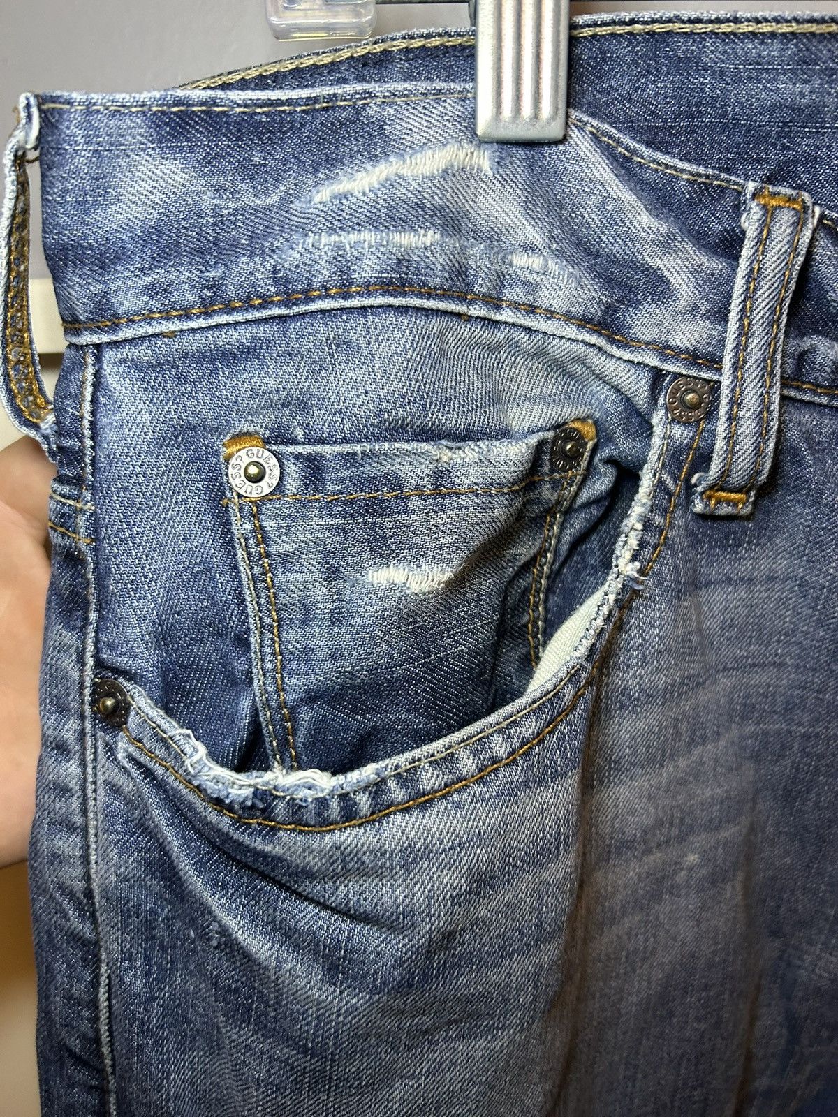 Guess Vintage Guess Jeans USA distressed bootcut jeans Size US 33 - 9 Thumbnail