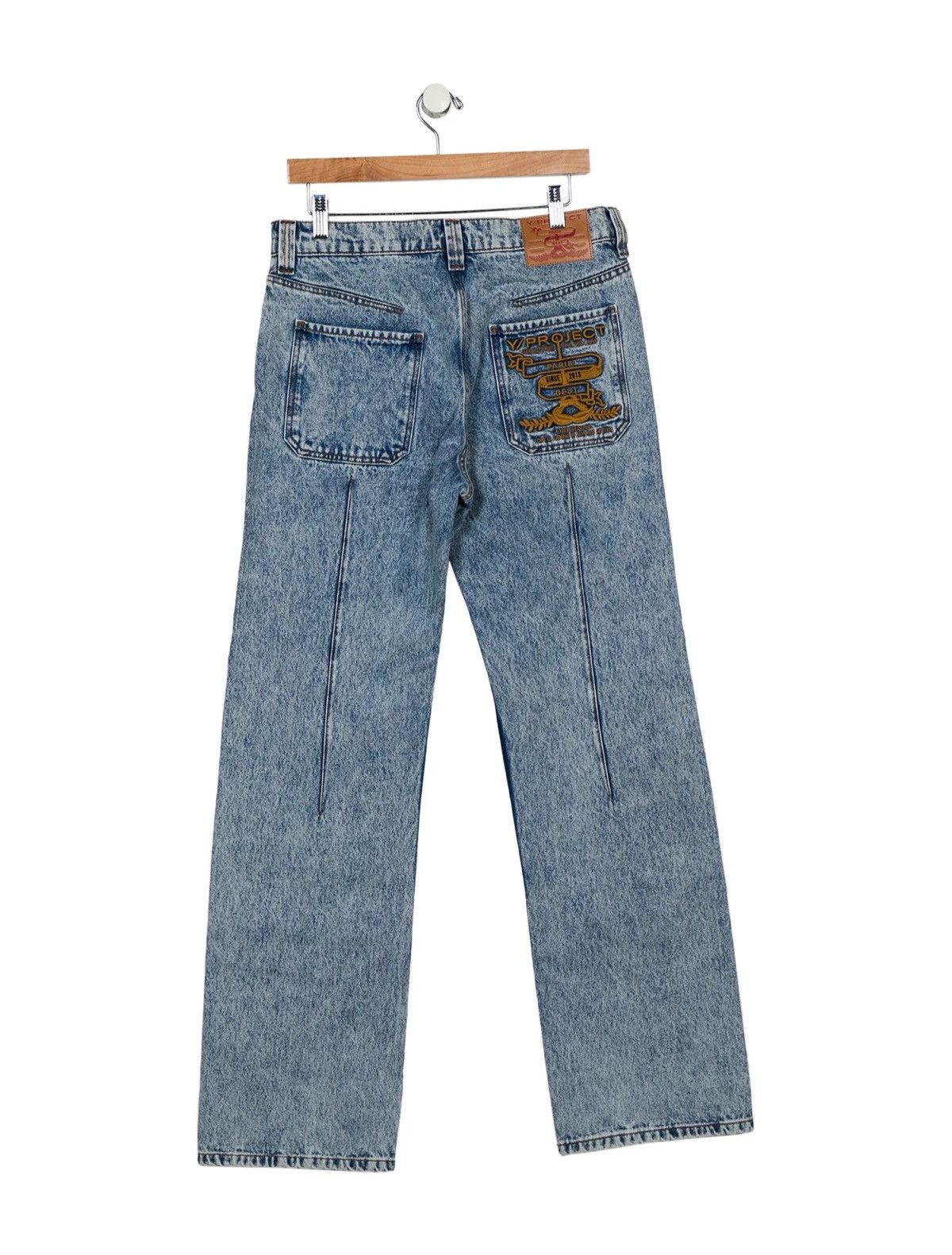 Y/Project Straight Leg Embroidered Logo Jeans Size US 30 / EU 46 - 2 Thumbnail