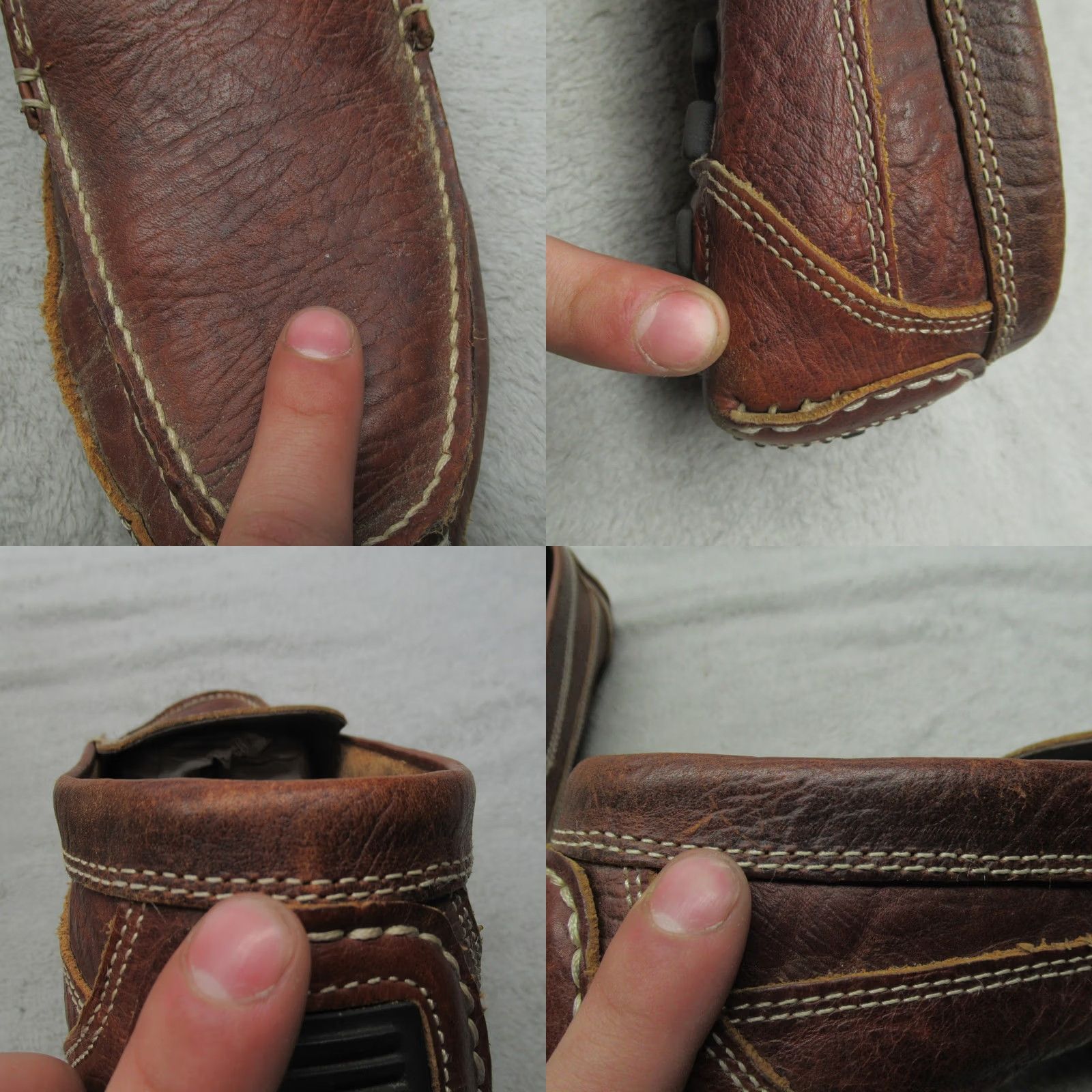 Duluth Trading Company Duluth Mens Loafer Slip On Moc Toe Brown Leather Driving Casual Shoes M Brown 10M Mens, Casual, Travel, Workwear Size US 10 / EU 43 - 8 Thumbnail