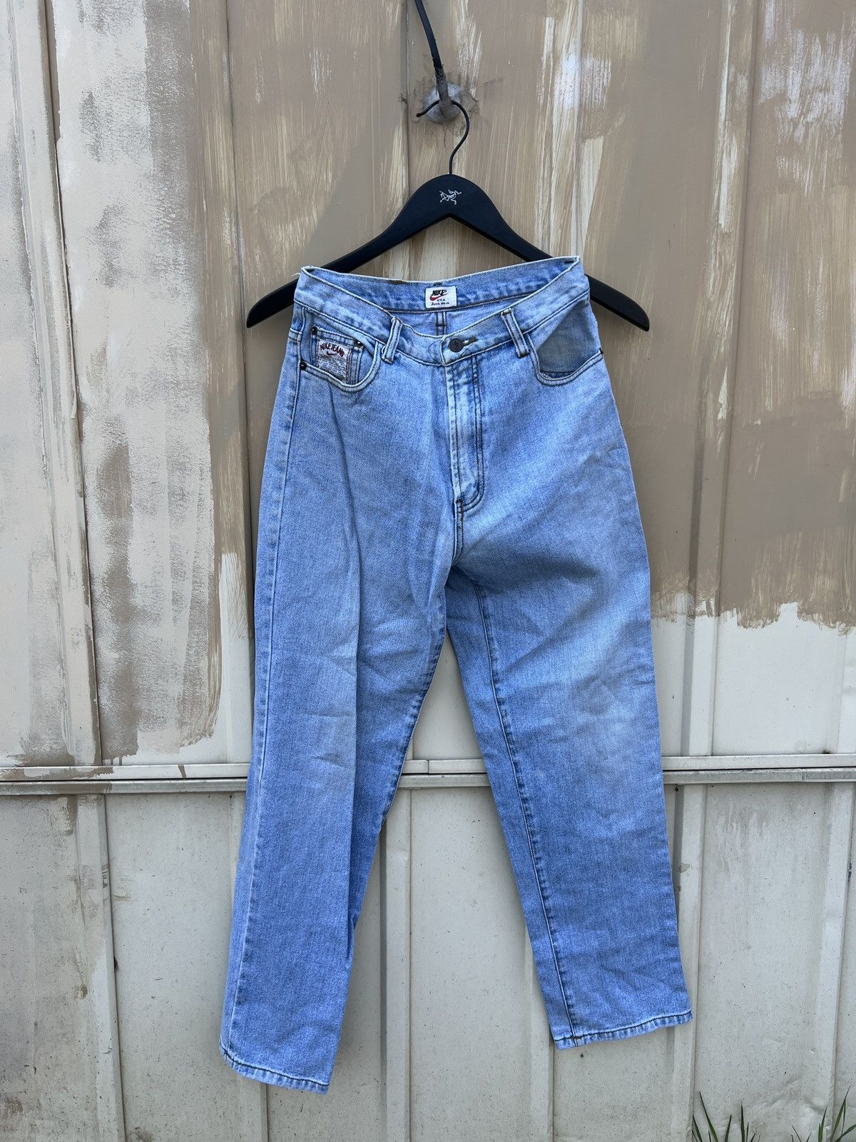 Image of Vintage 90's Bootleg Nike Straight Leg Denim Jeans in Blue, Men's (Size 30)