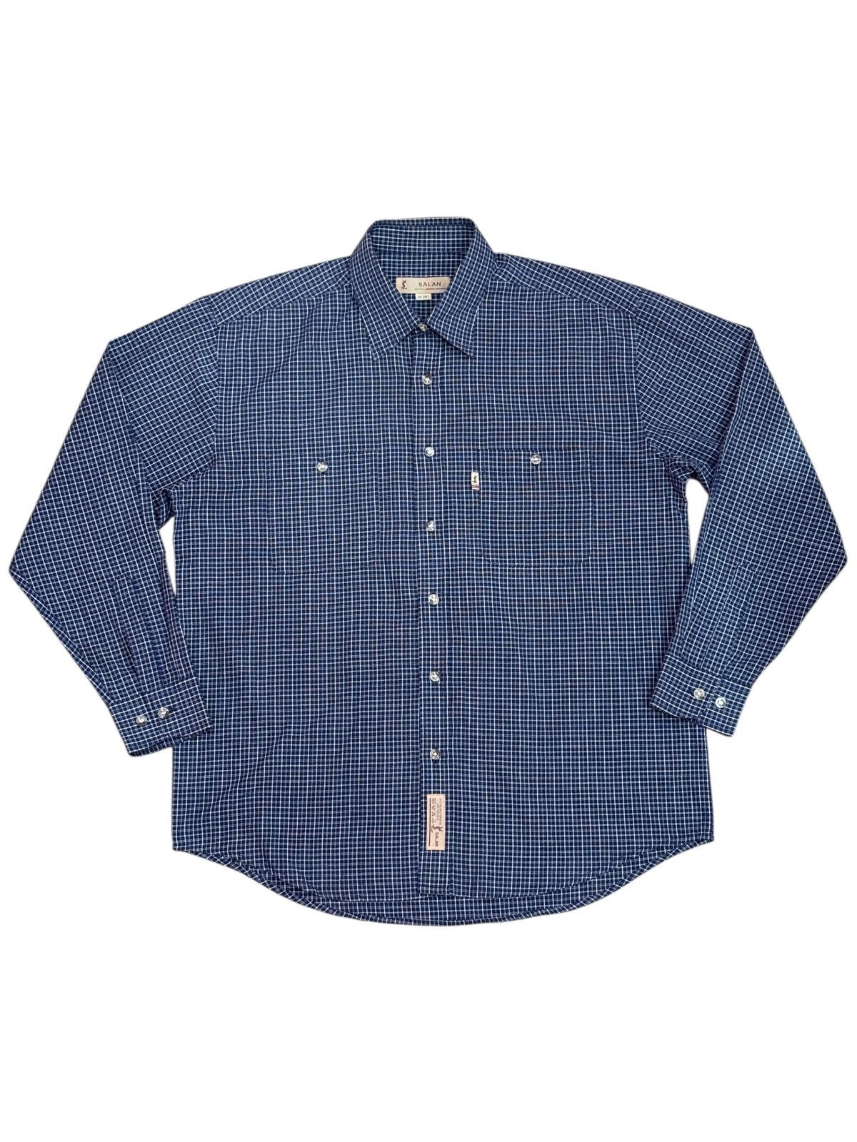 YSL Yves Saint Laurent Salan Button Up Long Sleeve Shirt